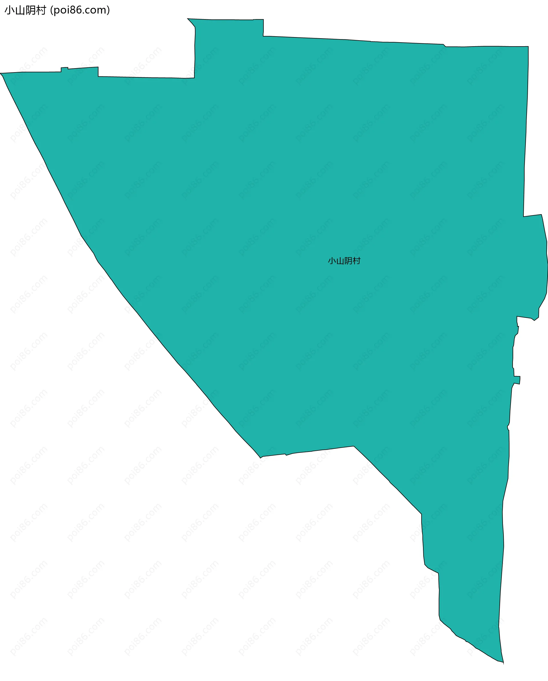 小山阴村边界地图