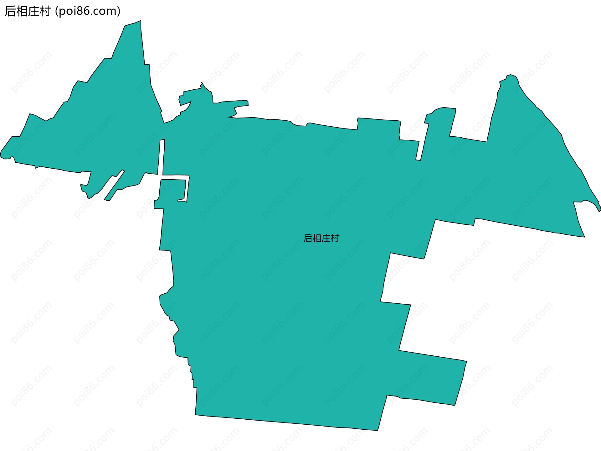 后相庄村边界地图