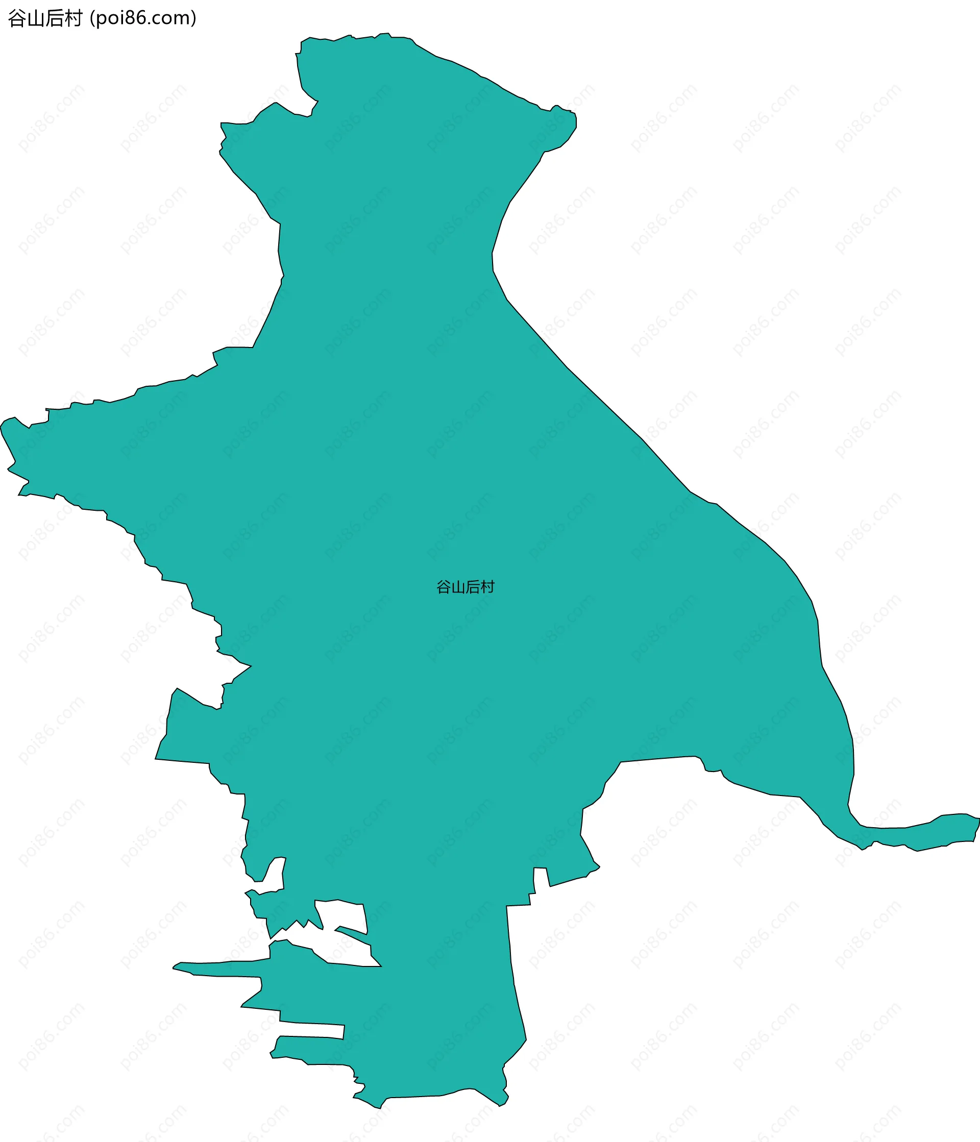 谷山后村边界地图