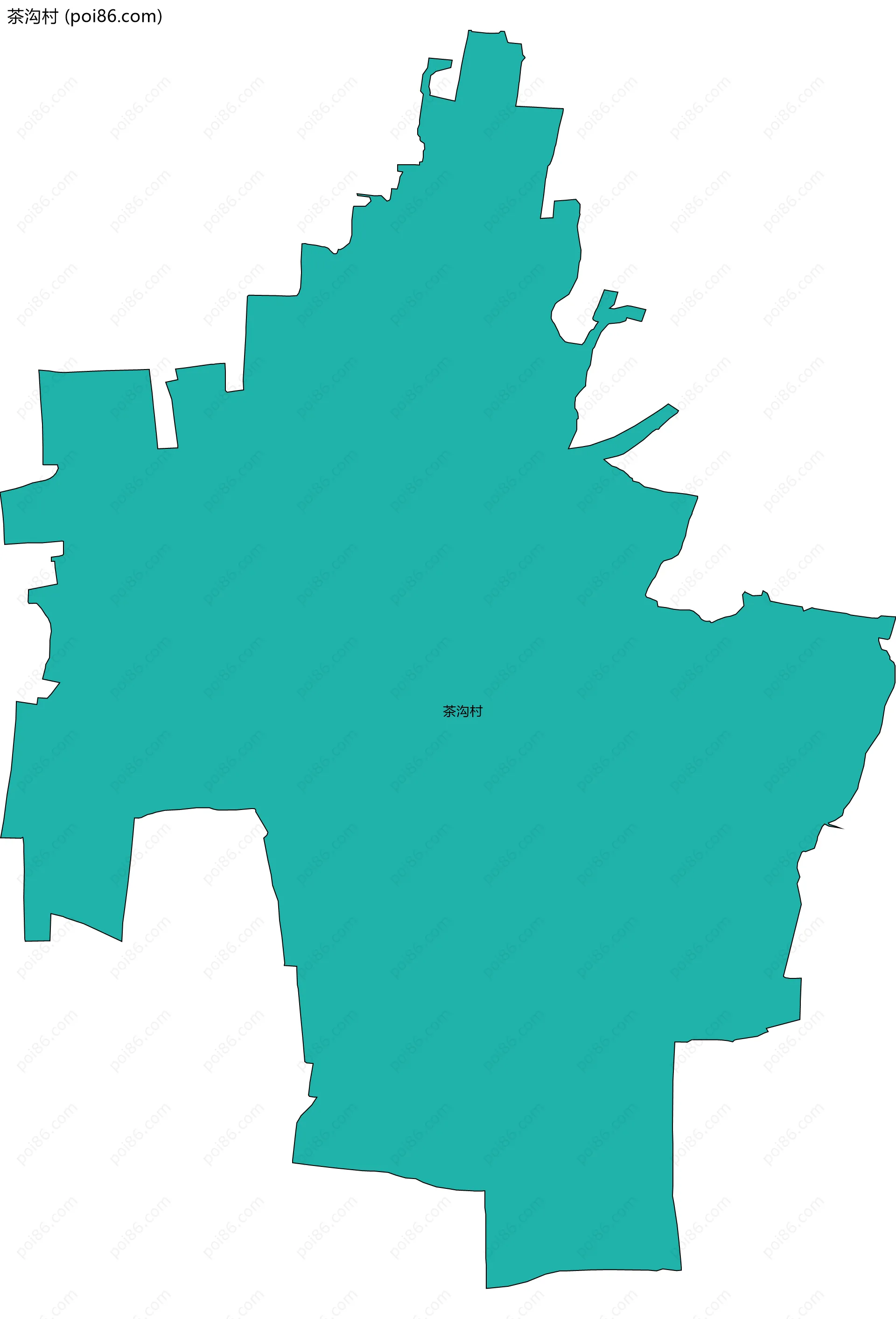 茶沟村边界地图