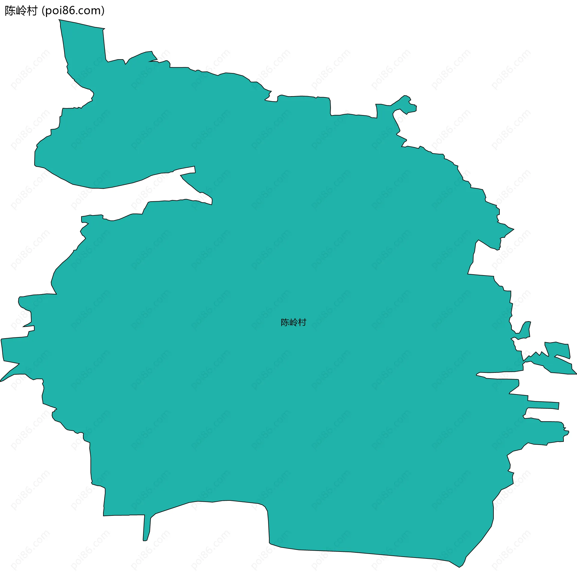 陈岭村边界地图