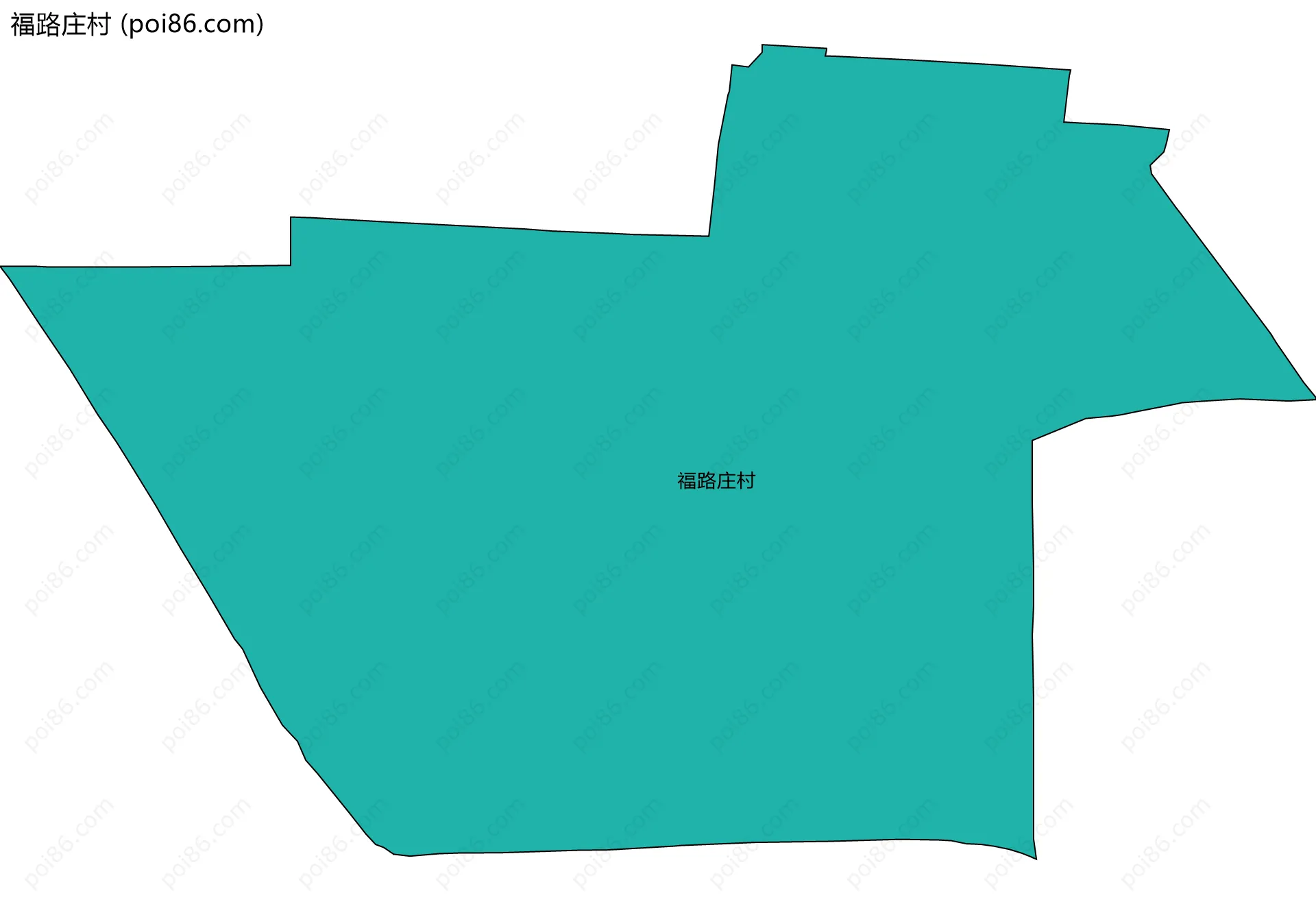 福路庄村边界地图