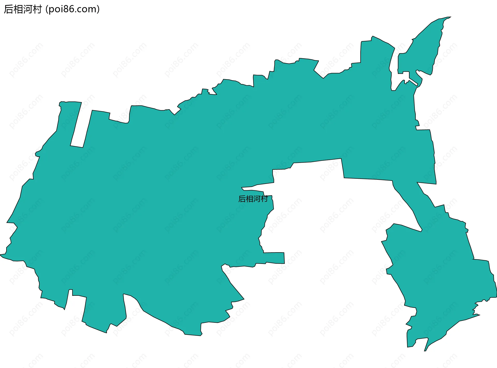 后相河村边界地图