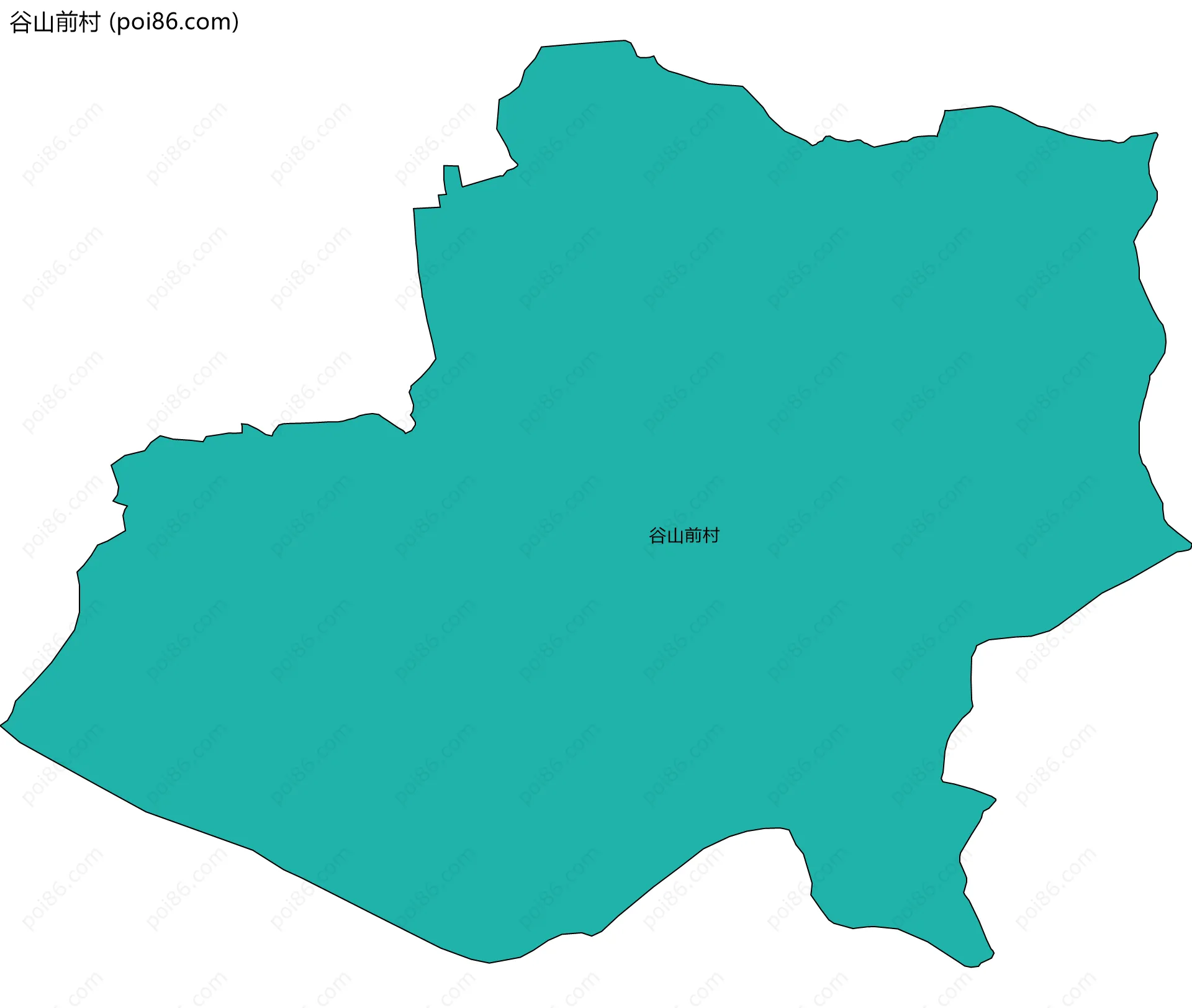 谷山前村边界地图