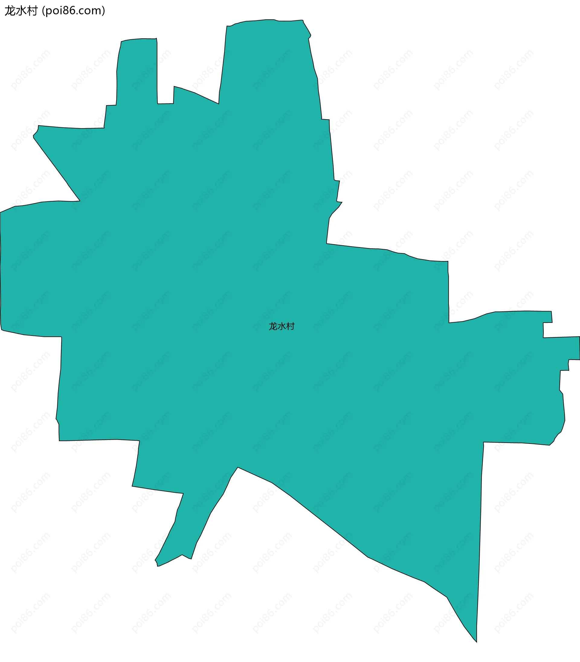 龙水村边界地图