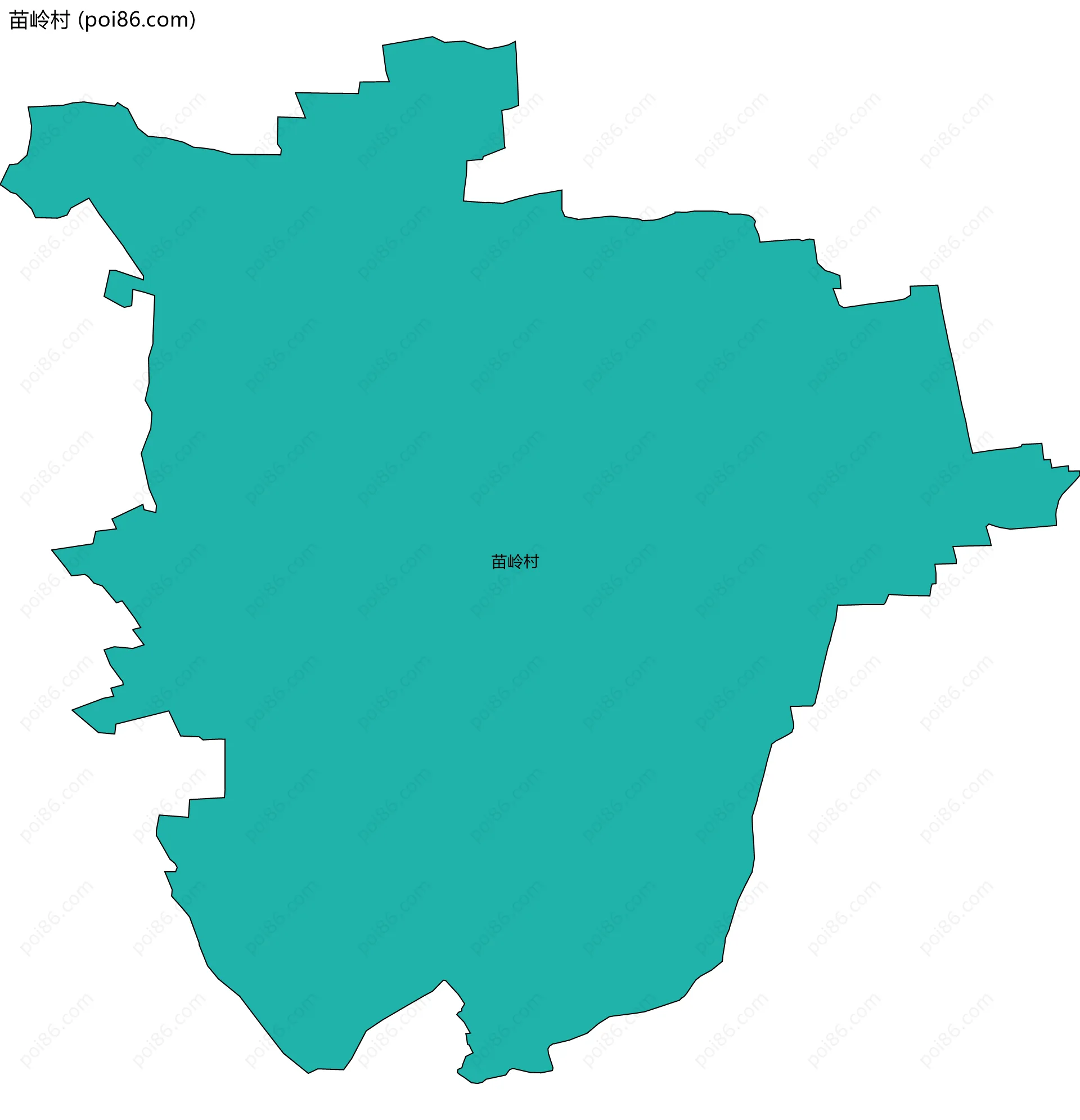 苗岭村边界地图