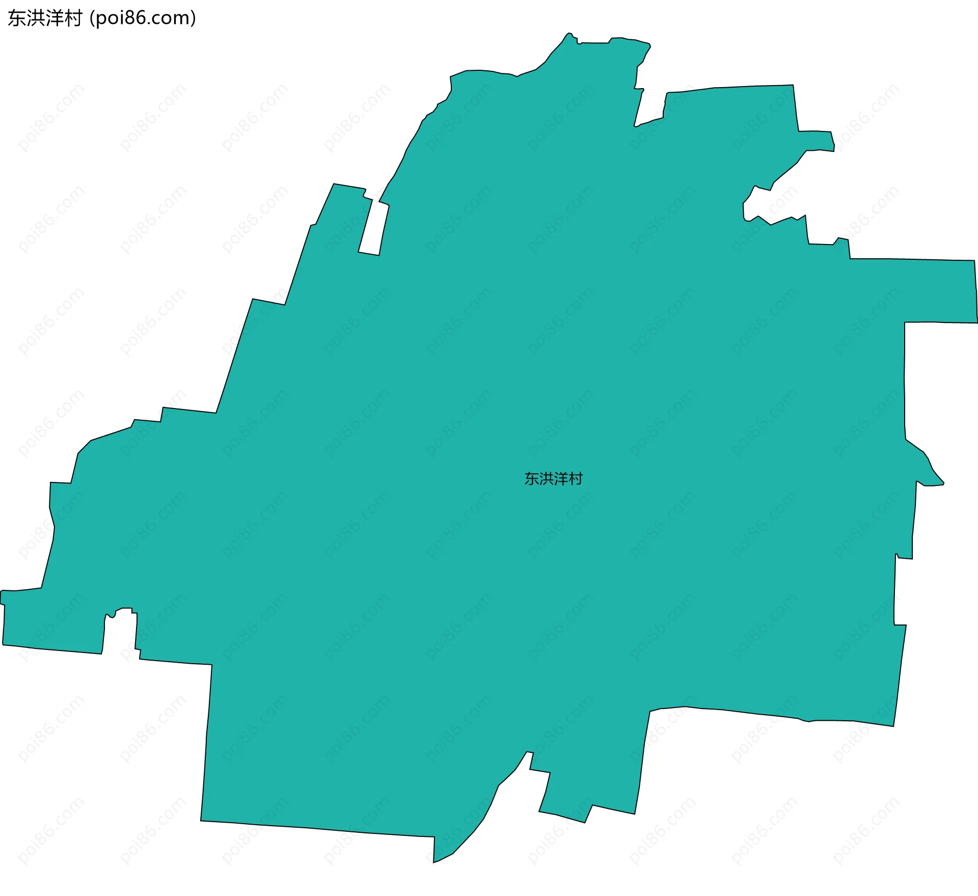 东洪洋村边界地图