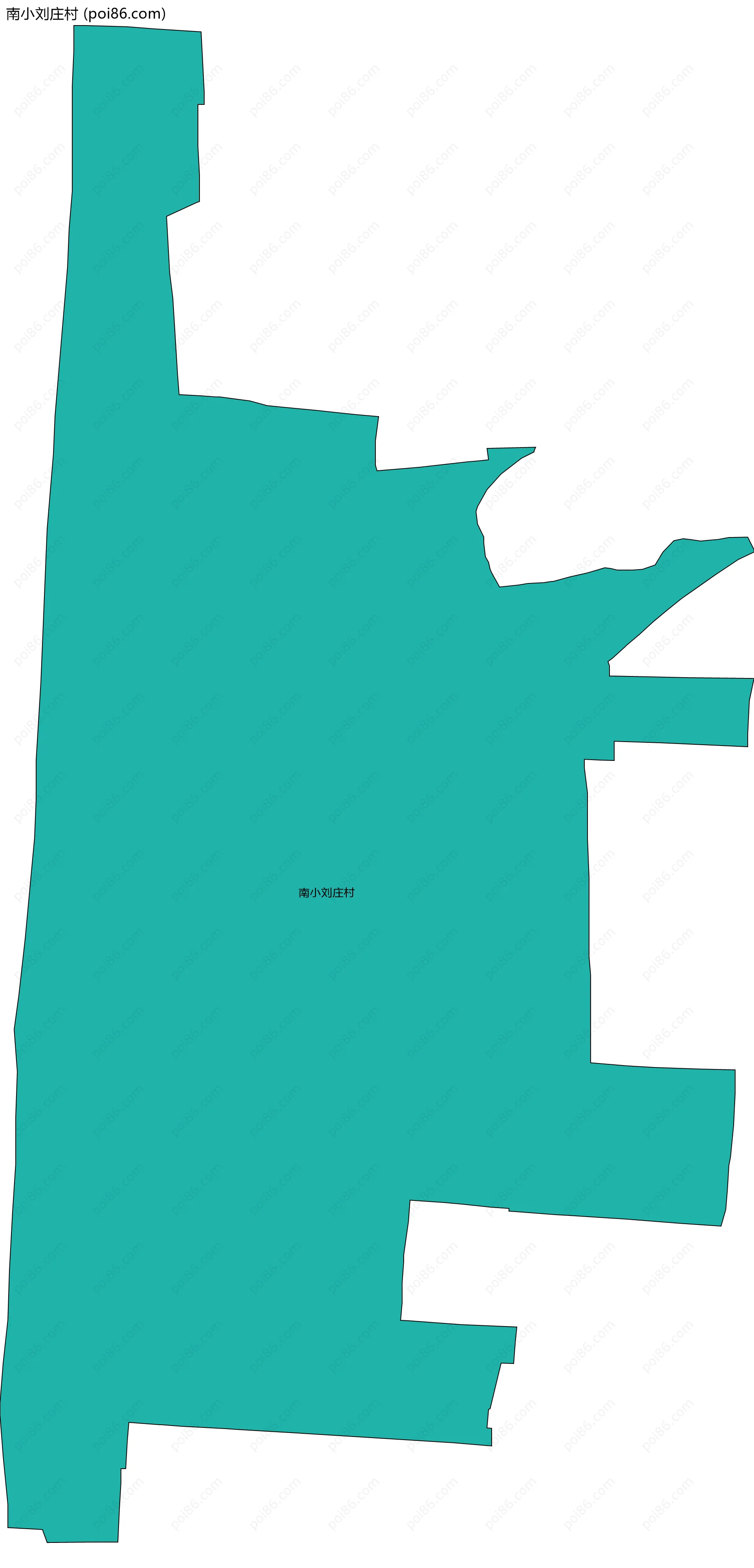 南小刘庄村边界地图