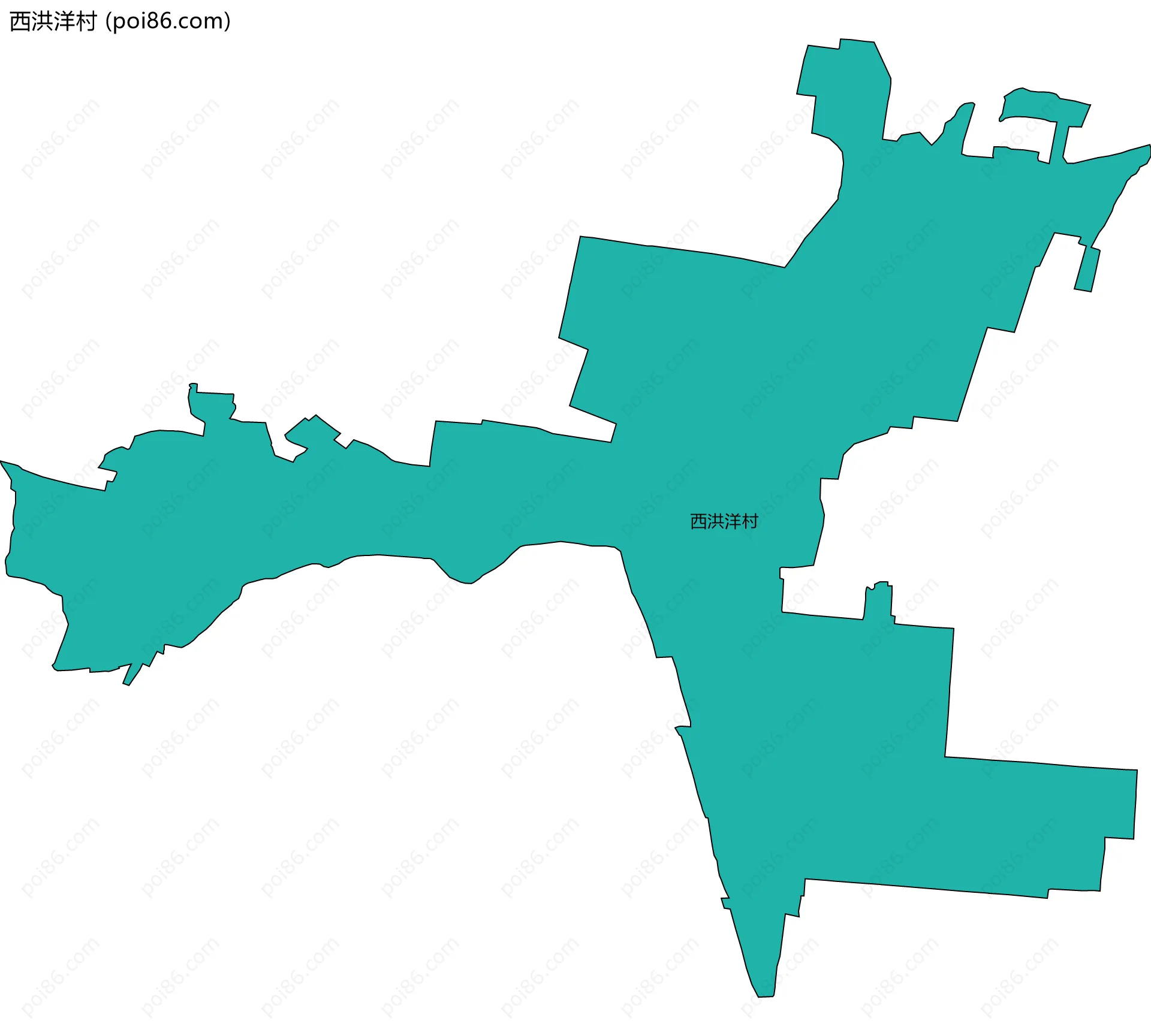 西洪洋村边界地图