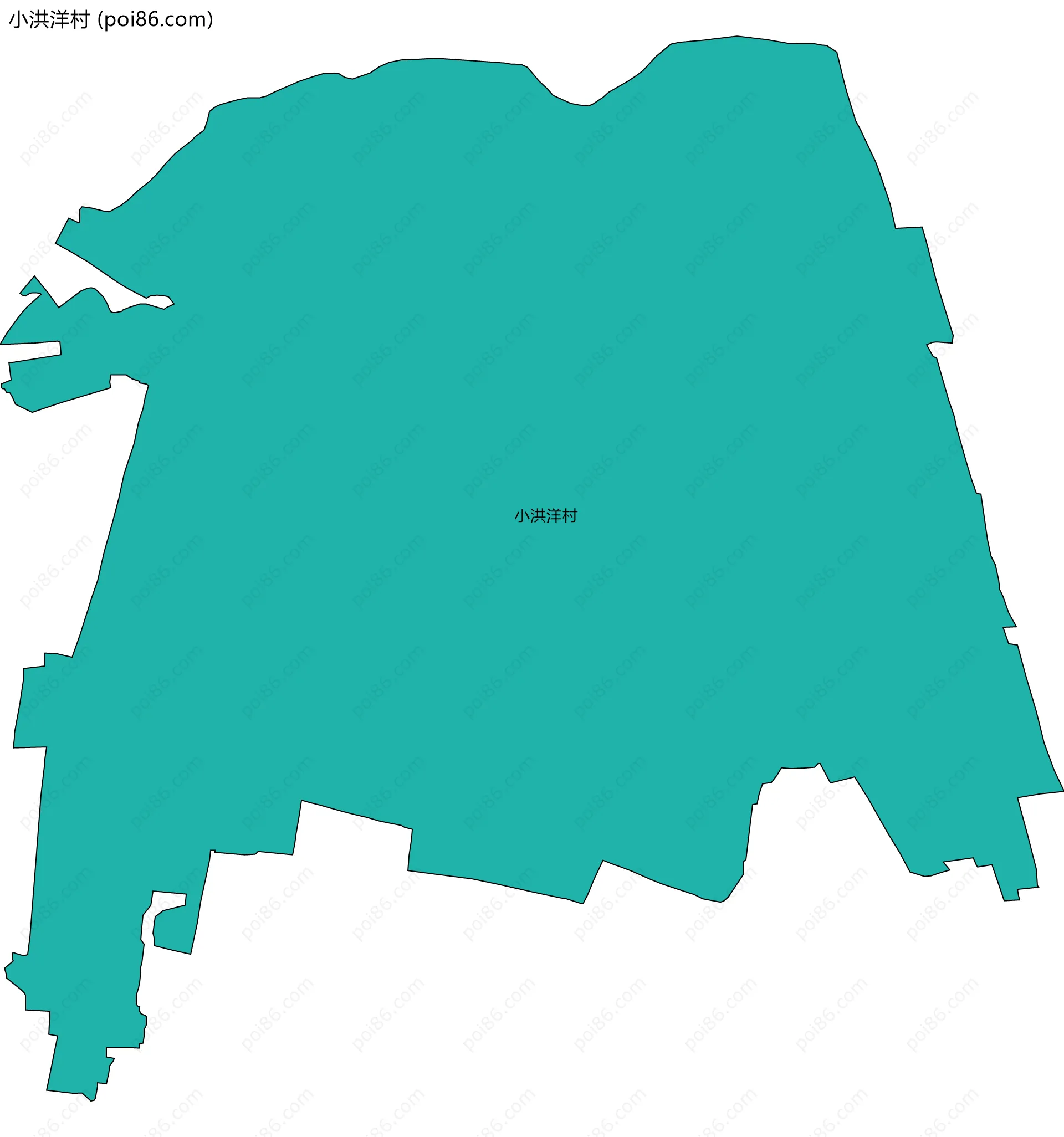 小洪洋村边界地图