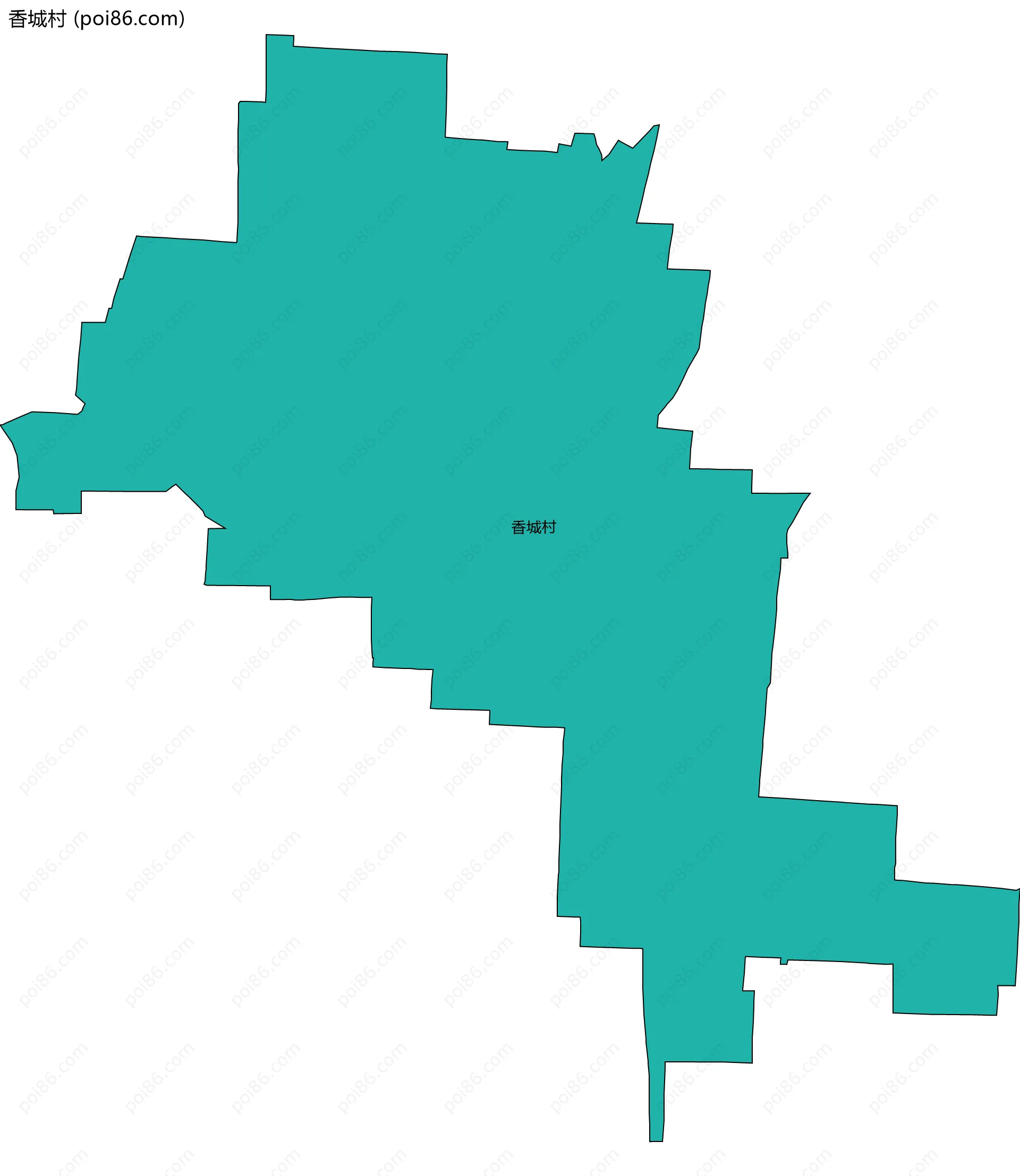 香城村边界地图