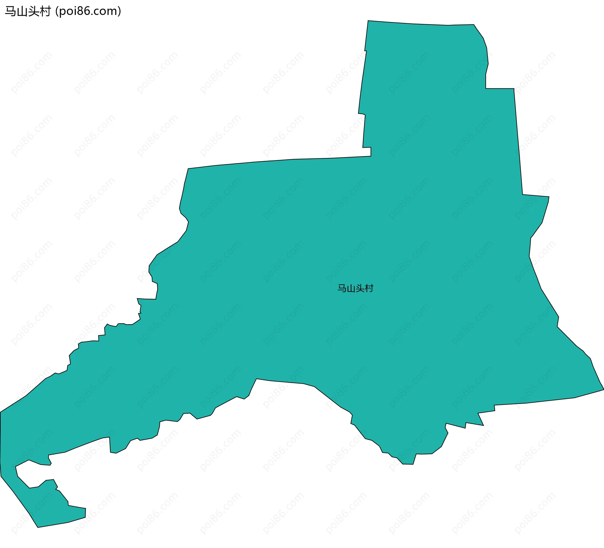 马山头村边界地图