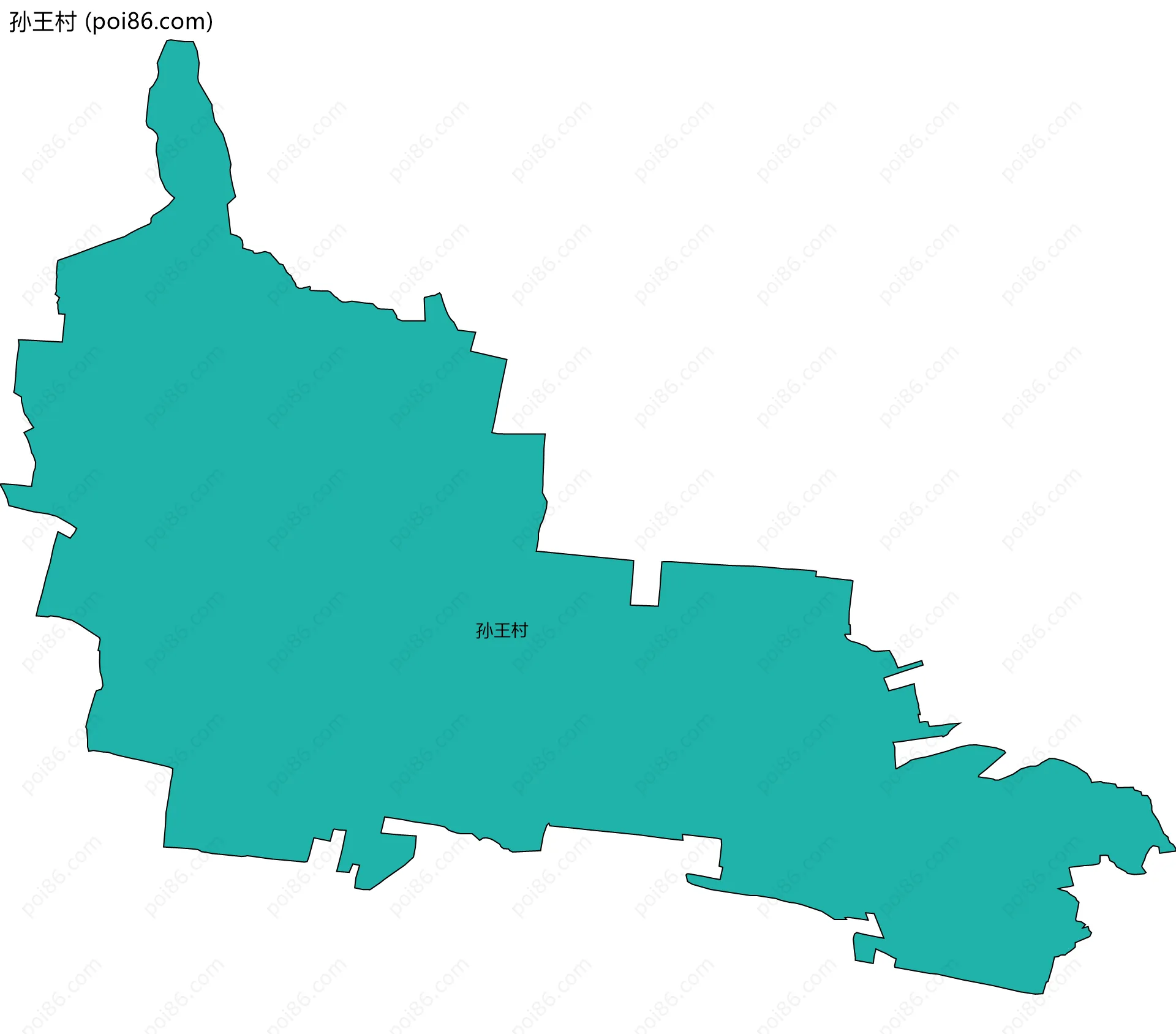 孙王村边界地图