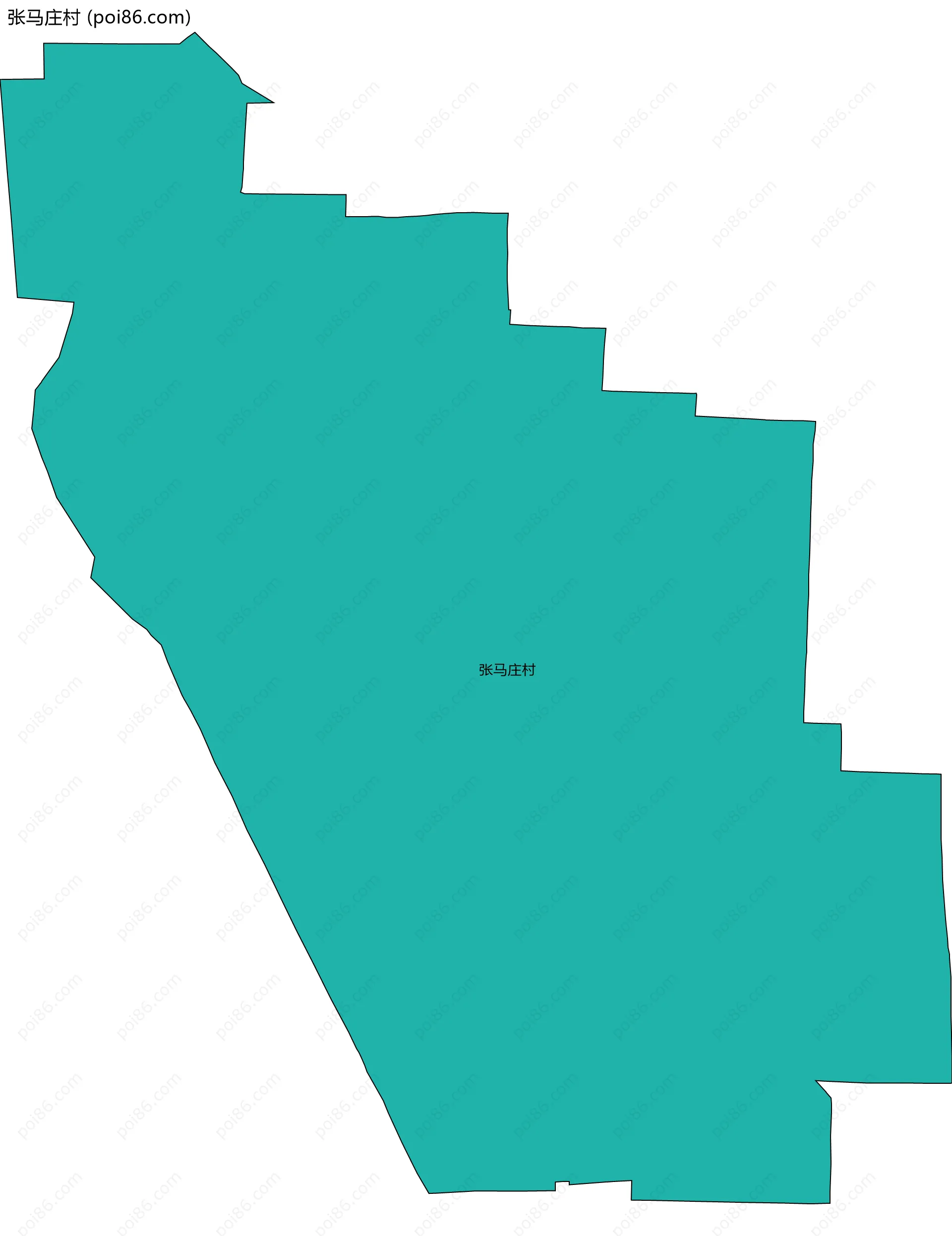 张马庄村边界地图