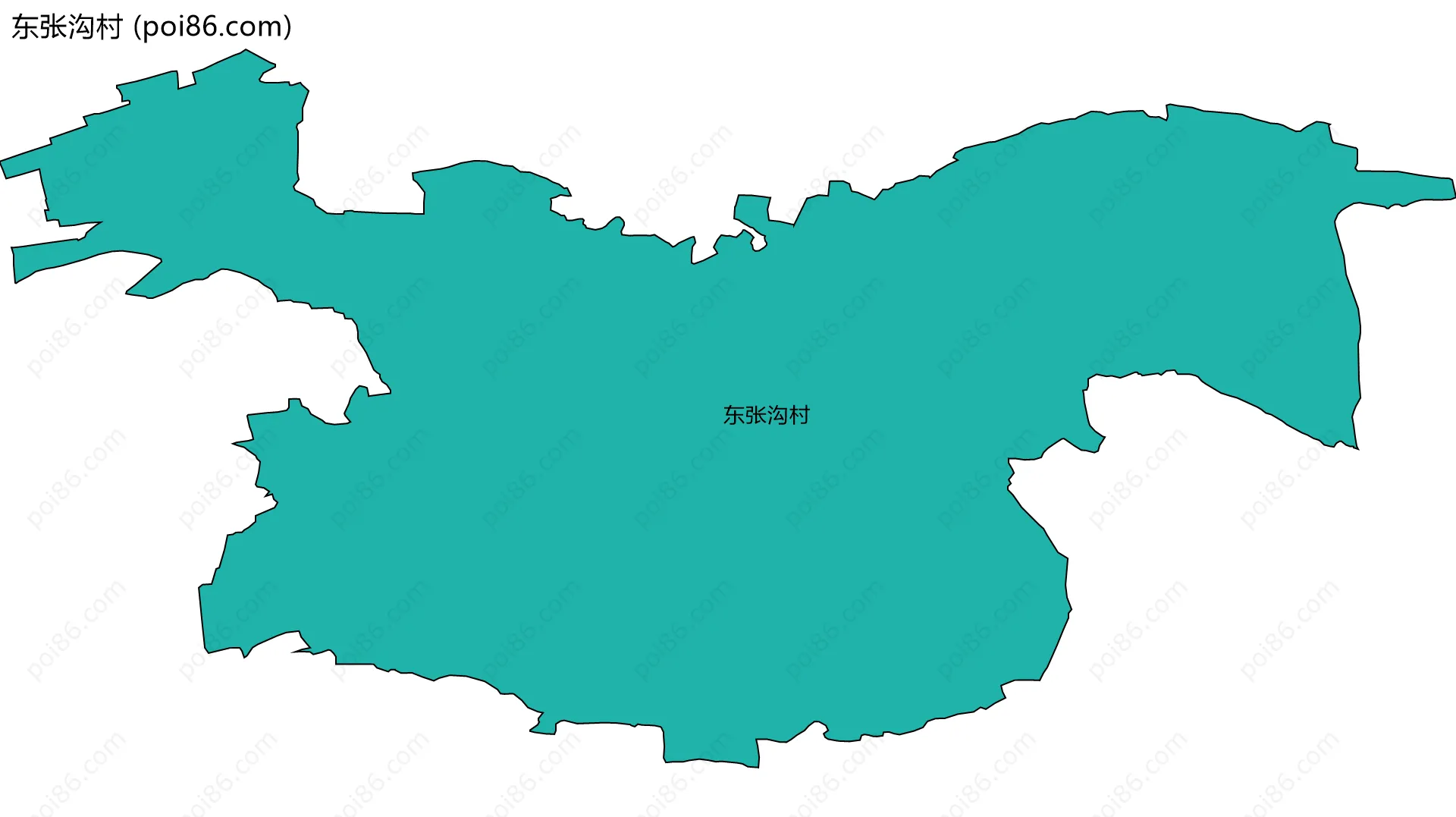 东张沟村边界地图