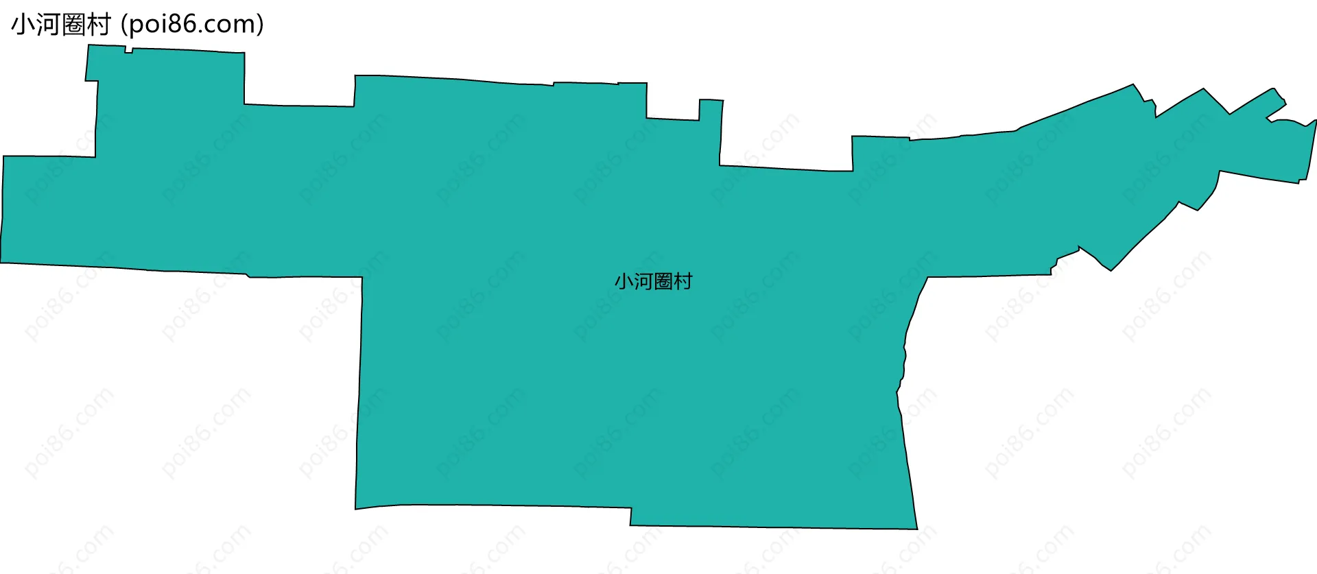 小河圈村边界地图