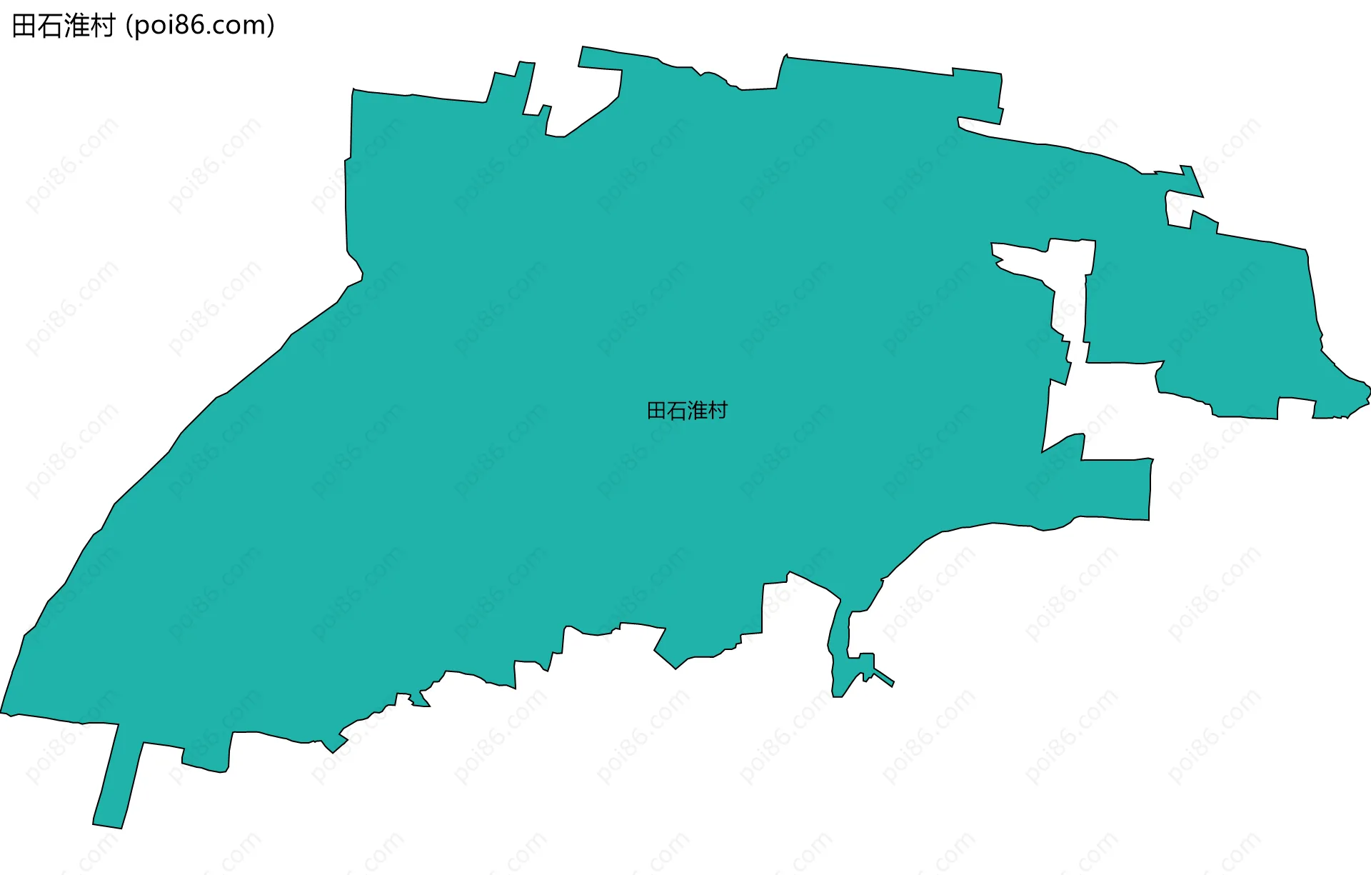 田石淮村边界地图