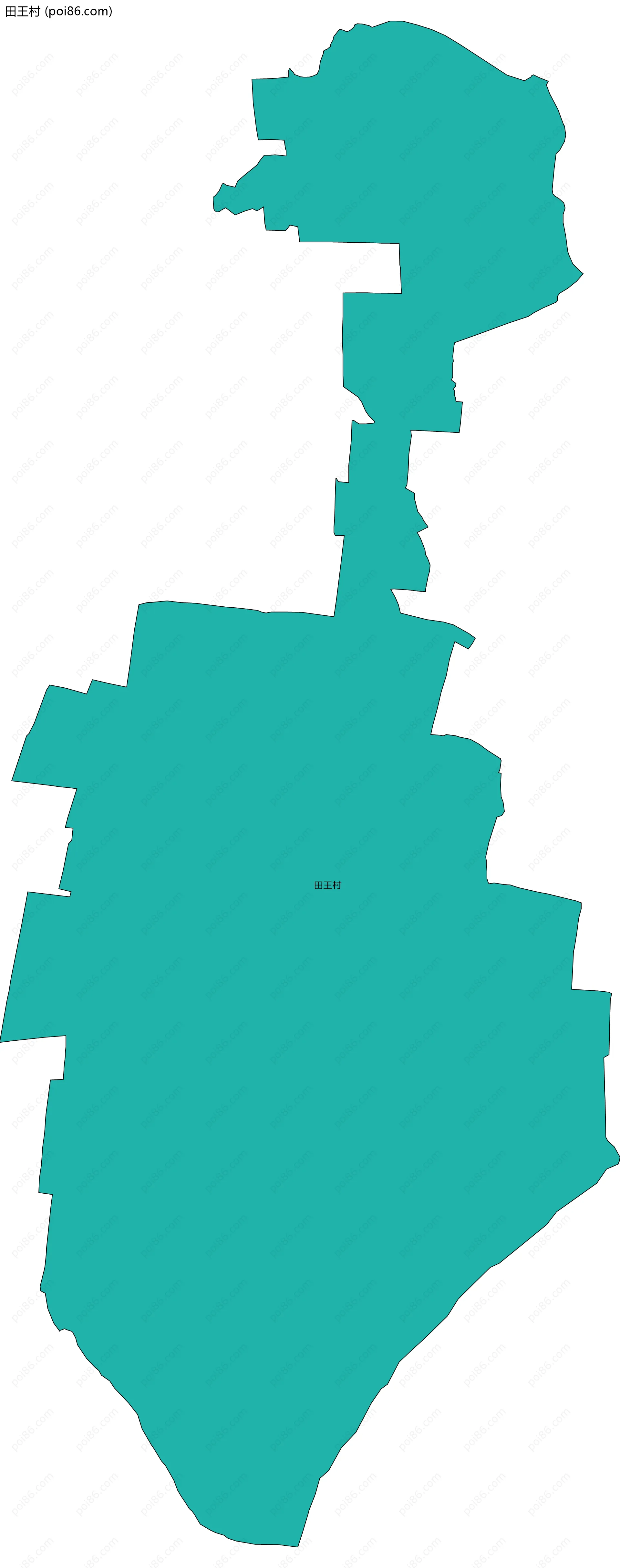 田王村边界地图