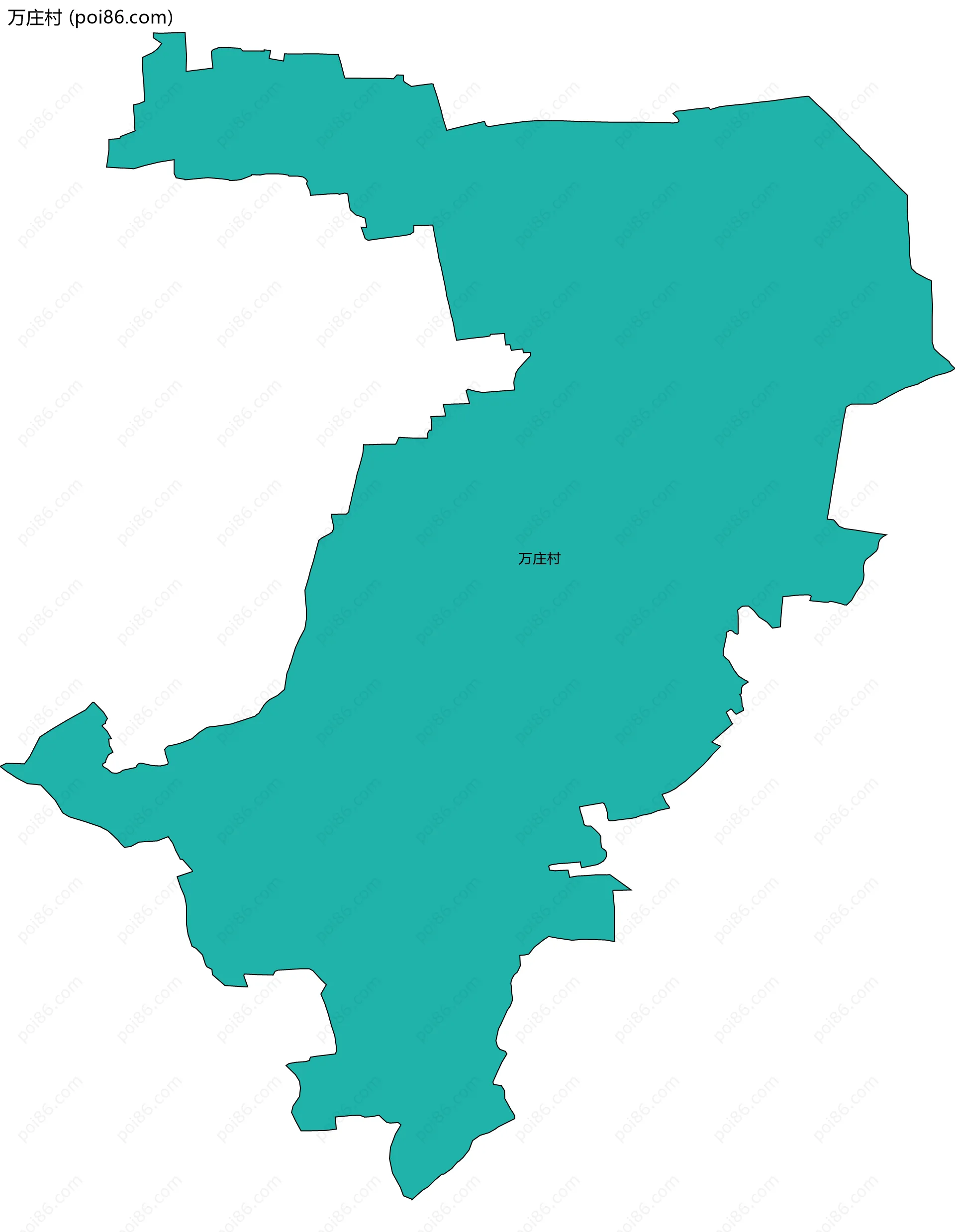 万庄村边界地图