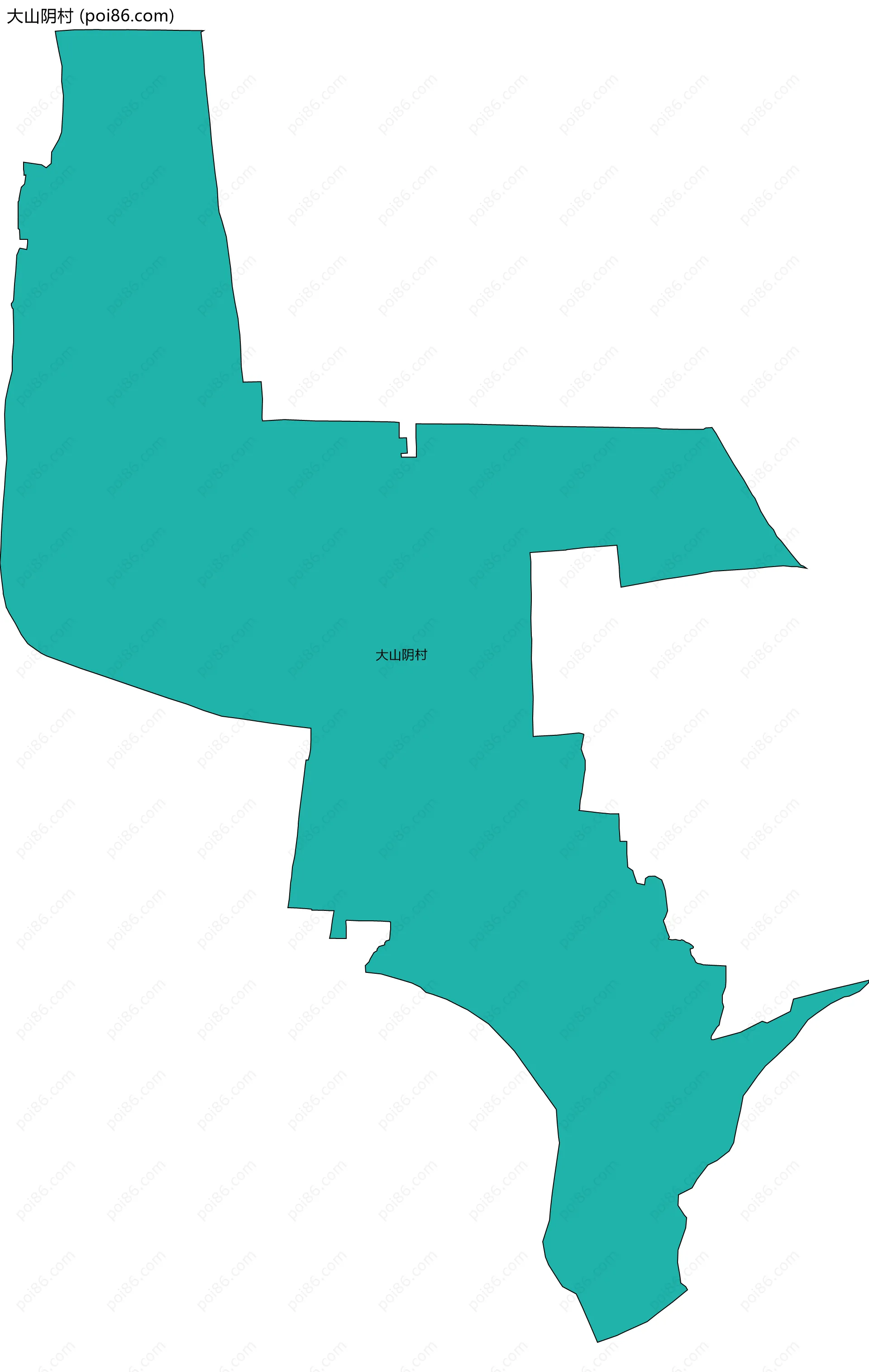 大山阴村边界地图