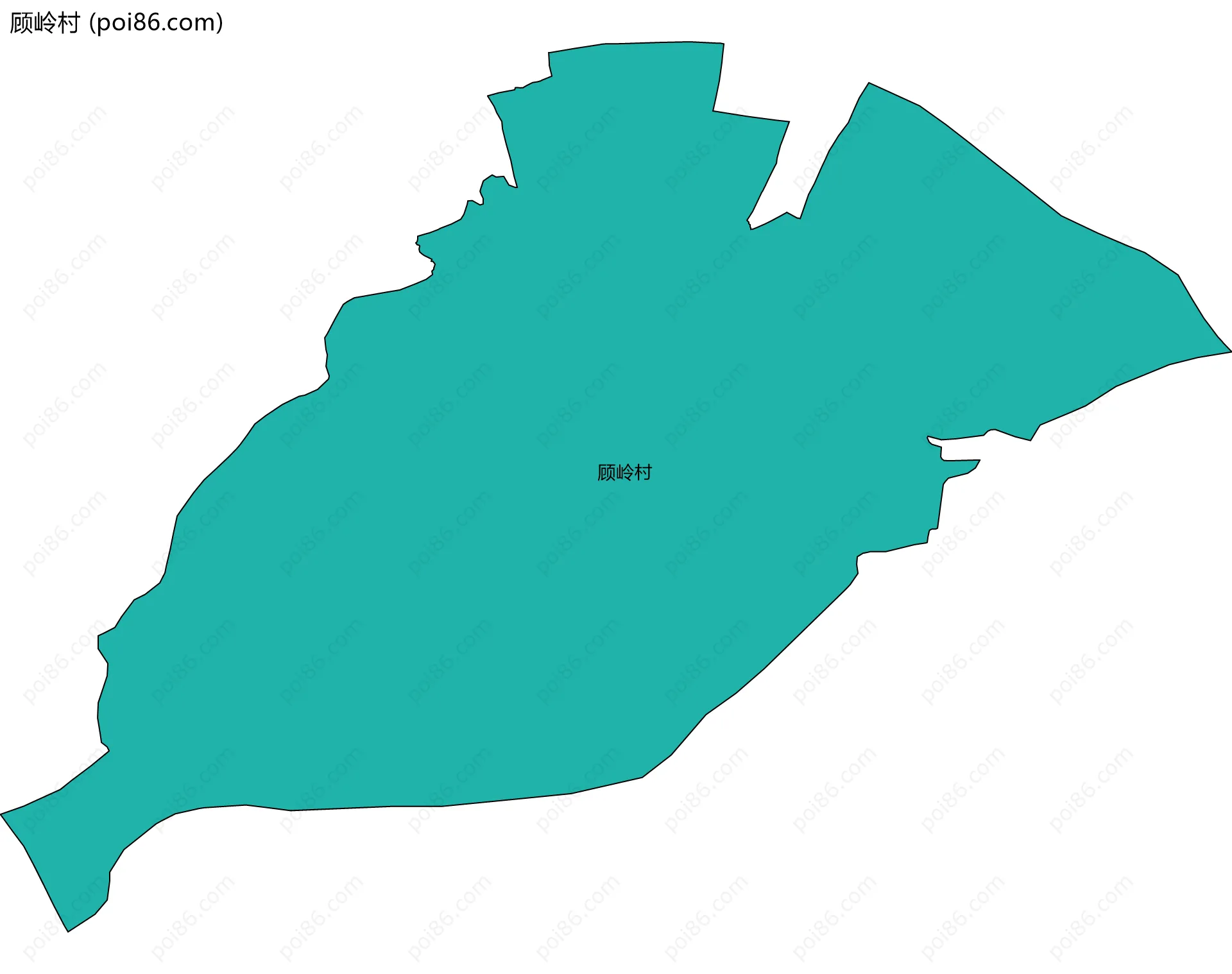 顾岭村边界地图