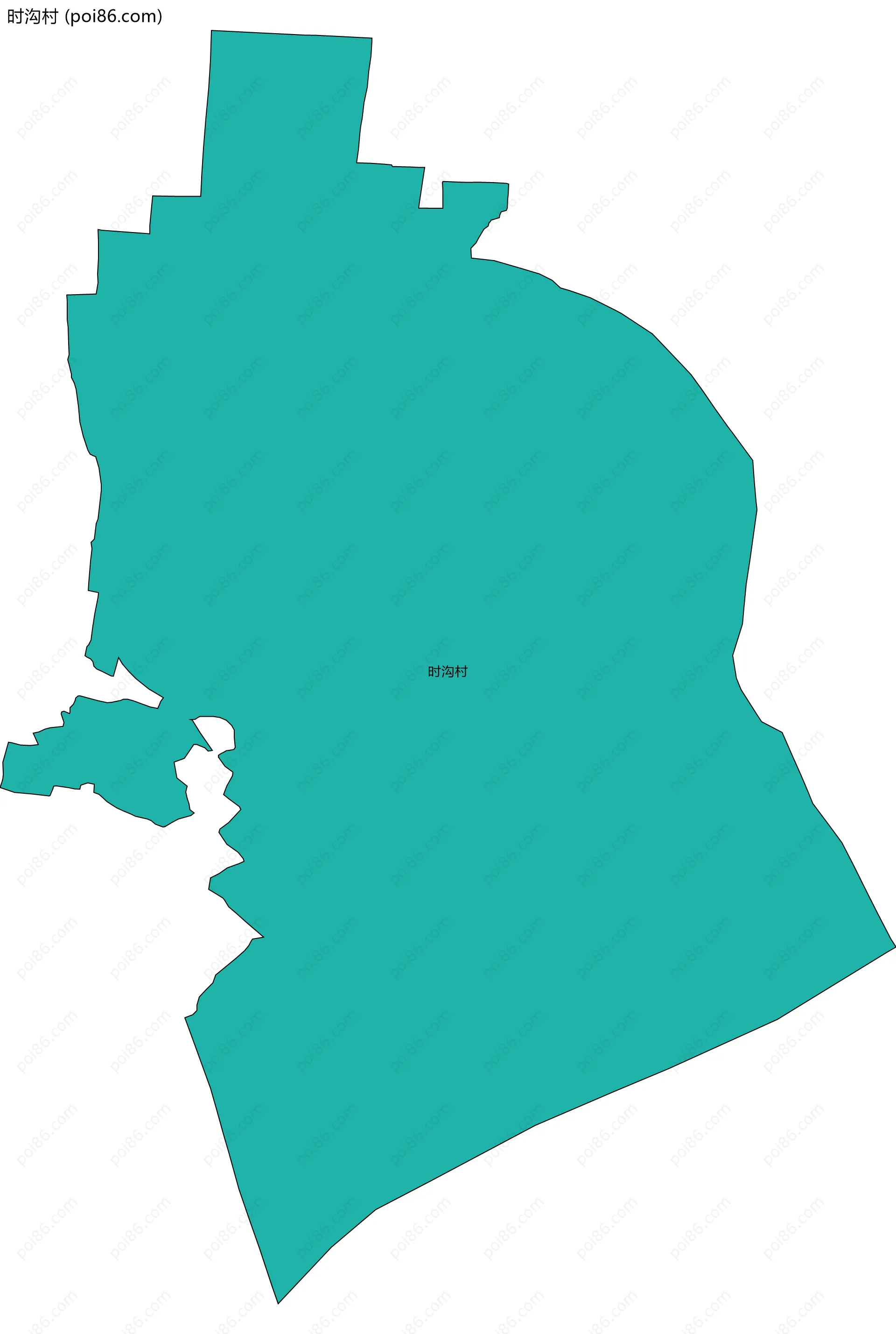 时沟村边界地图