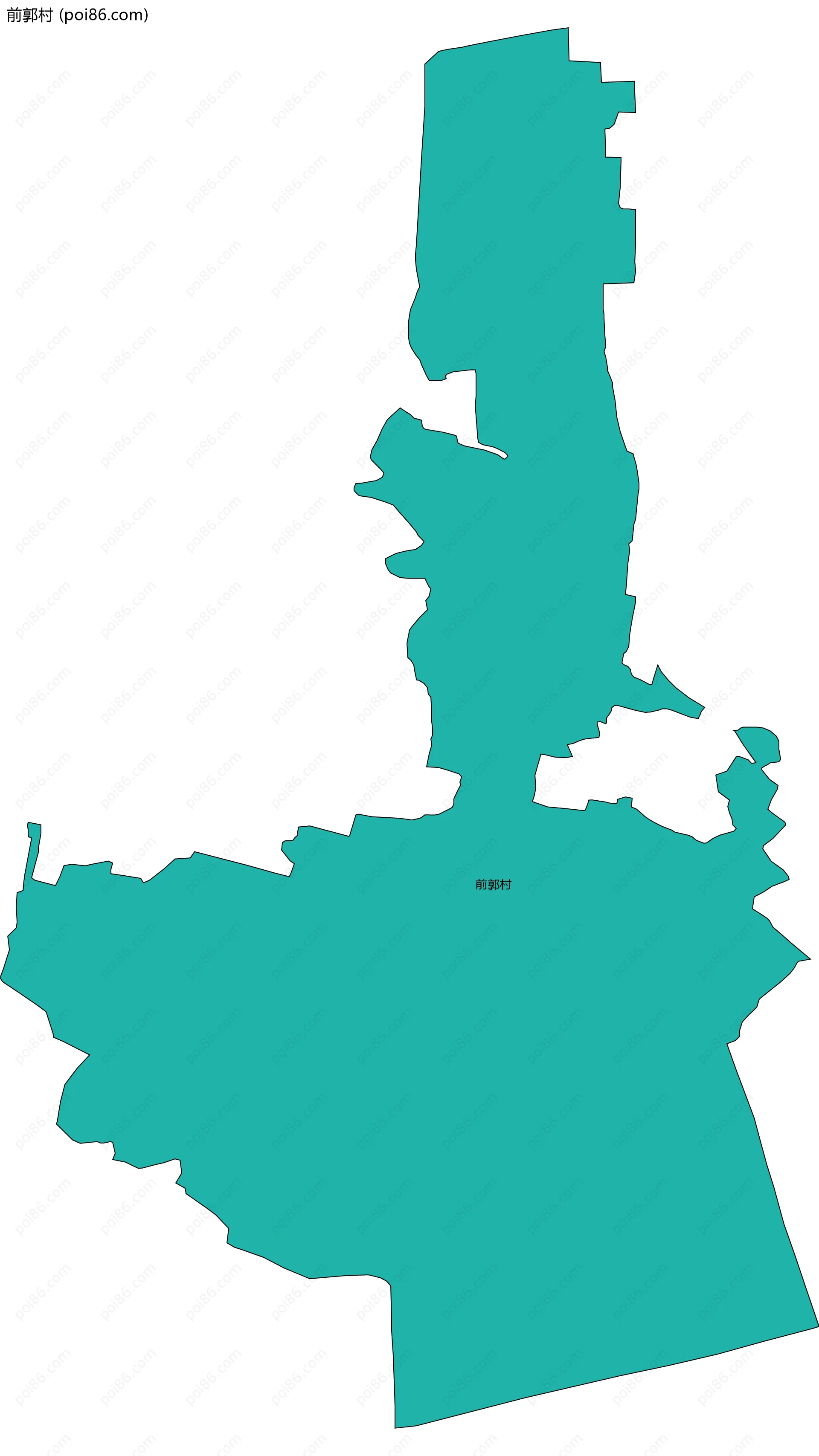 前郭村边界地图