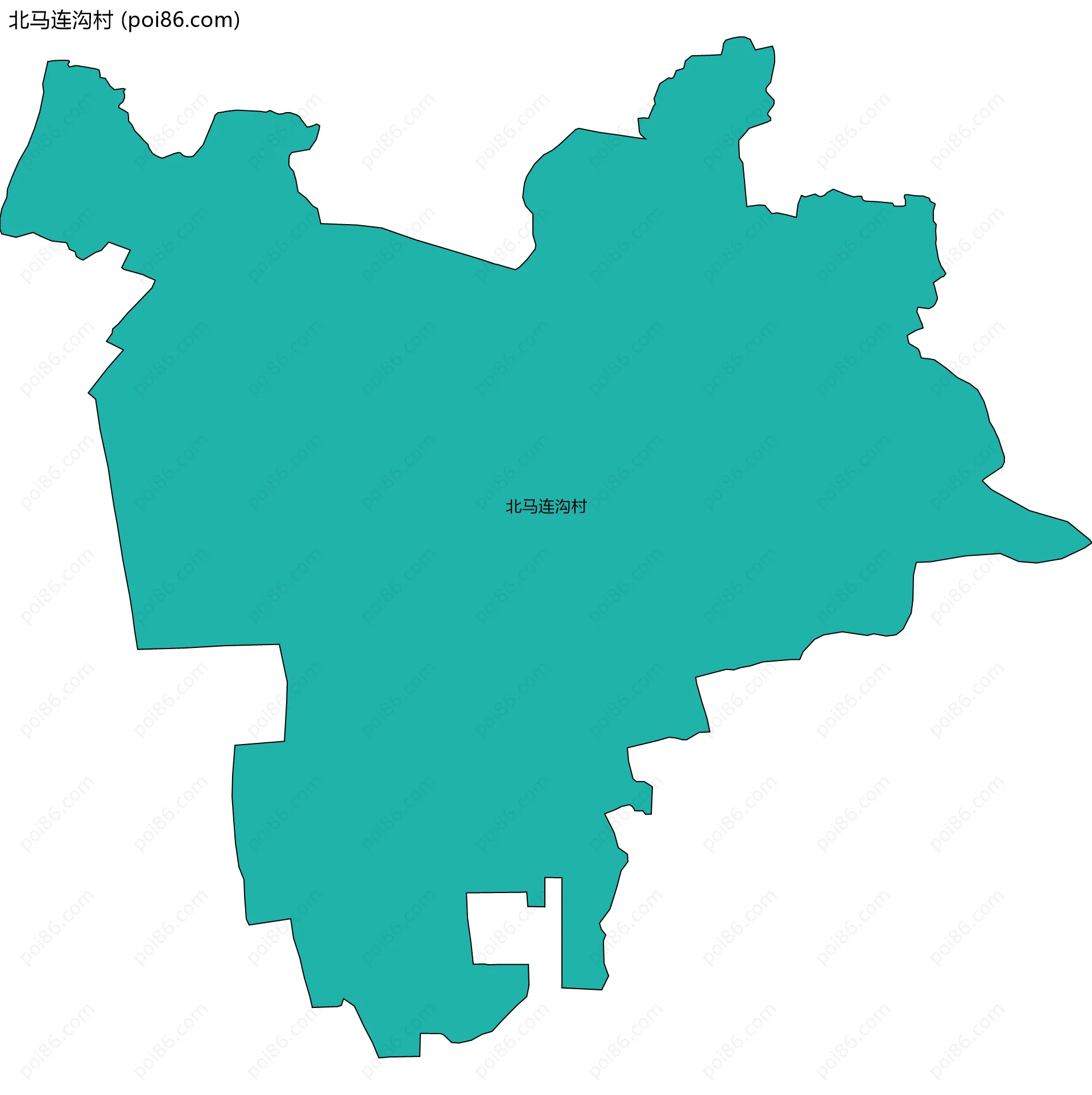 北马连沟村边界地图