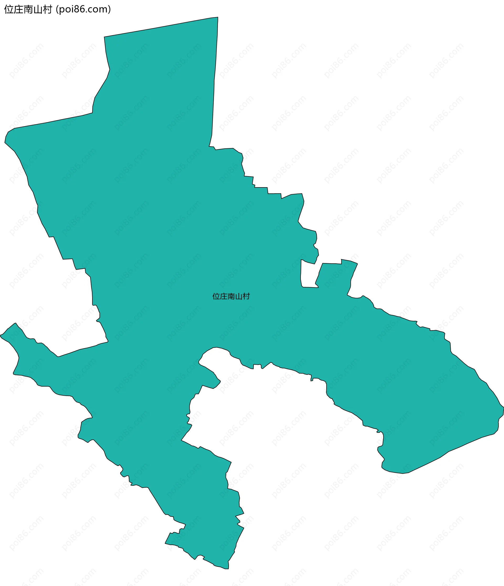 位庄南山村边界地图