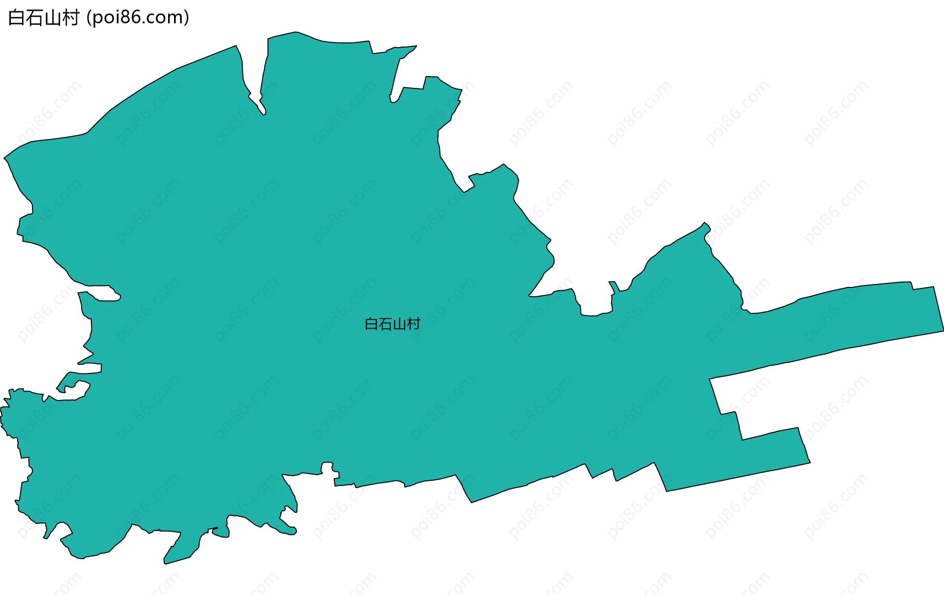 白石山村边界地图