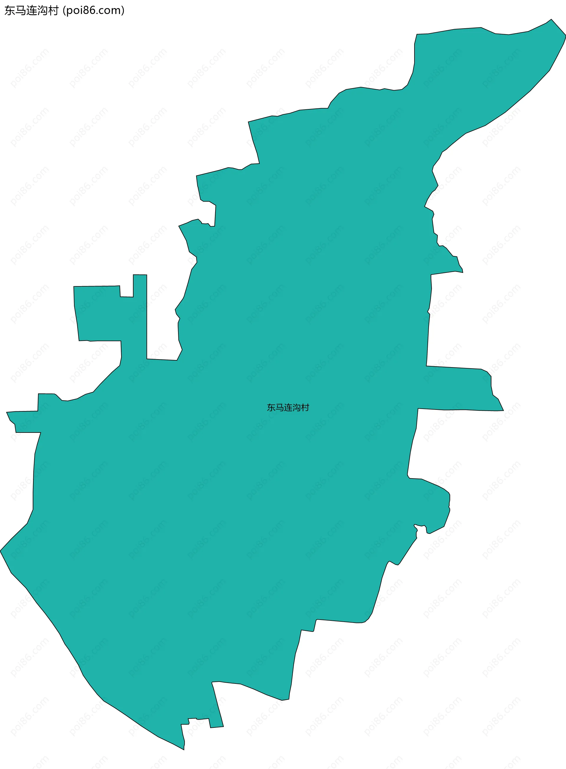 东马连沟村边界地图