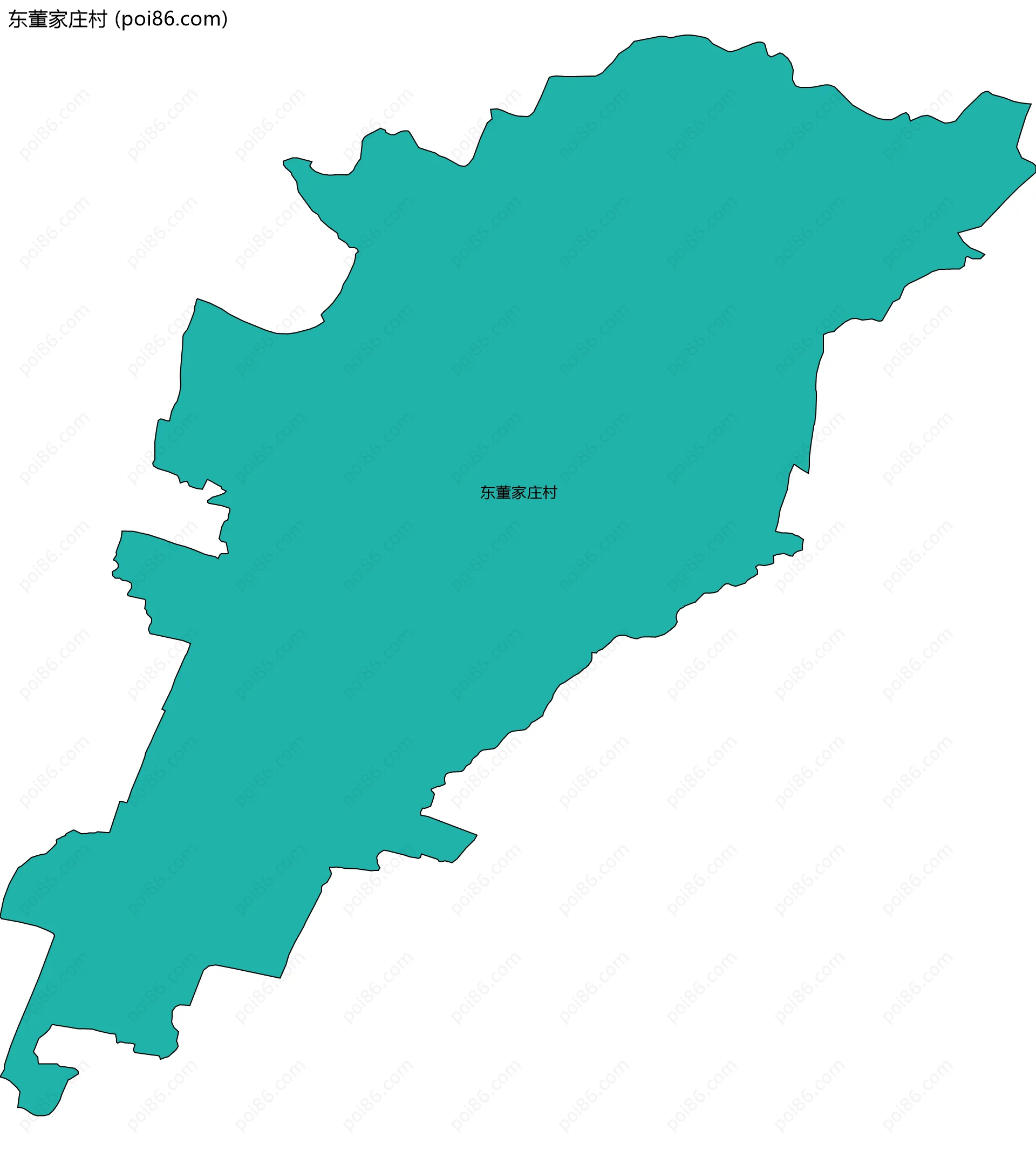 东董家庄村边界地图