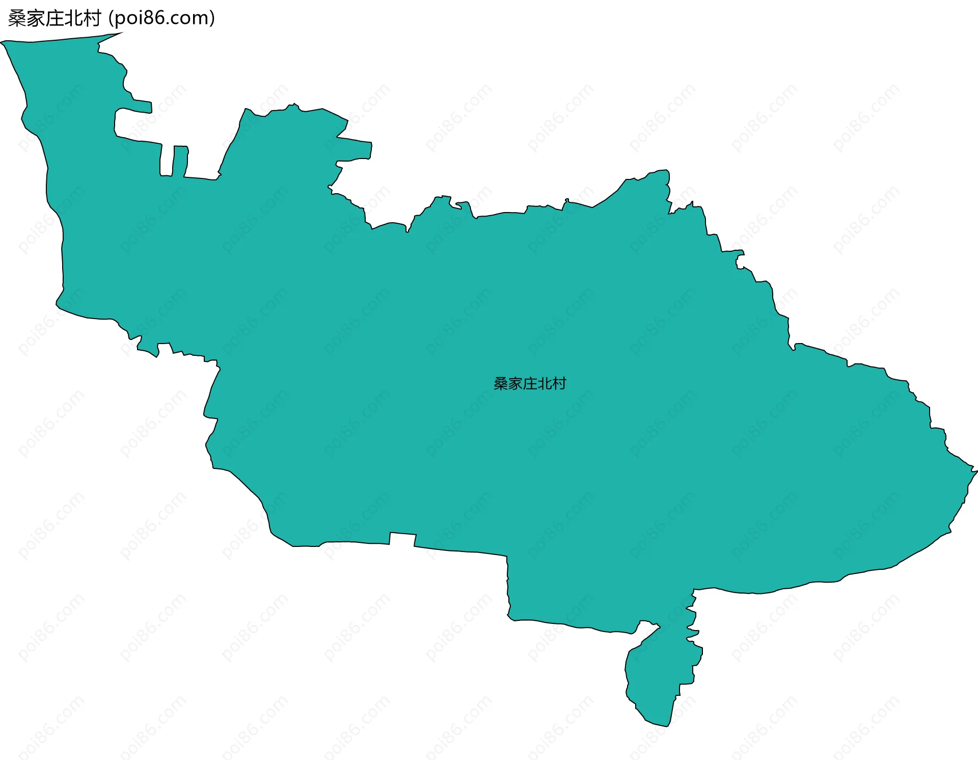 桑家庄北村边界地图