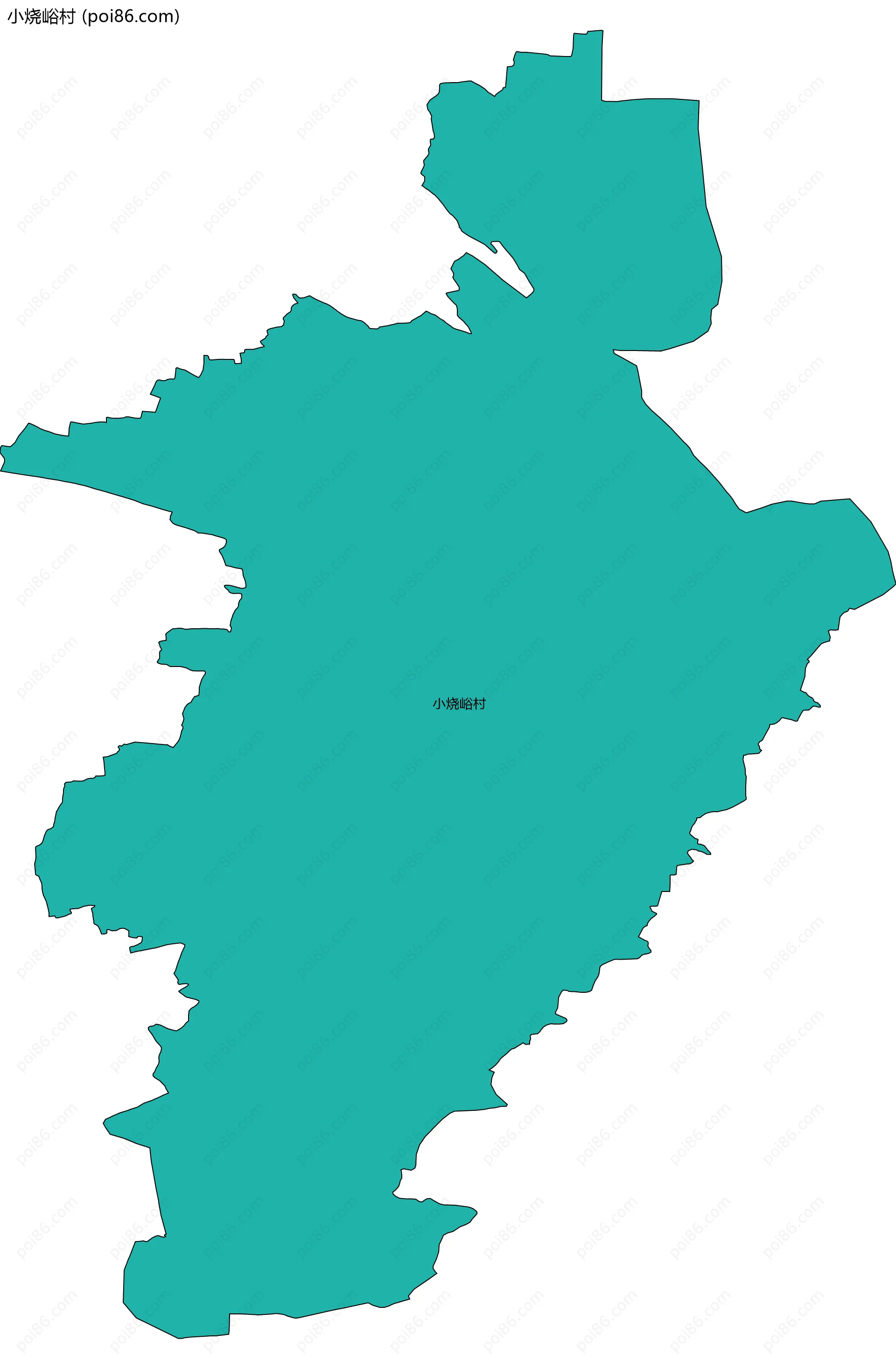 小烧峪村边界地图