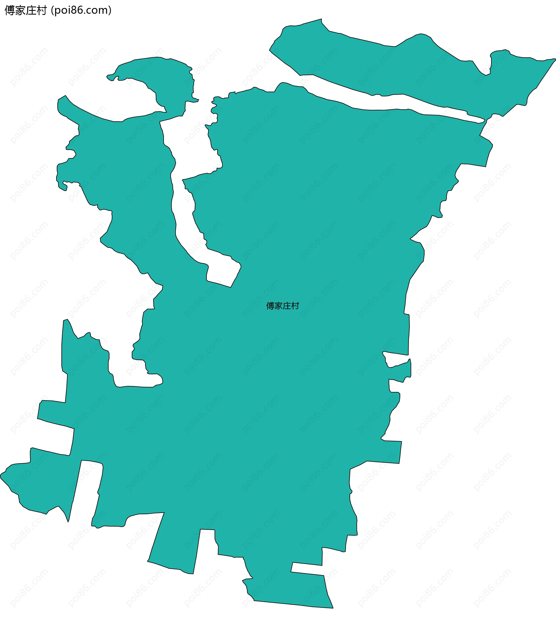 傅家庄村边界地图