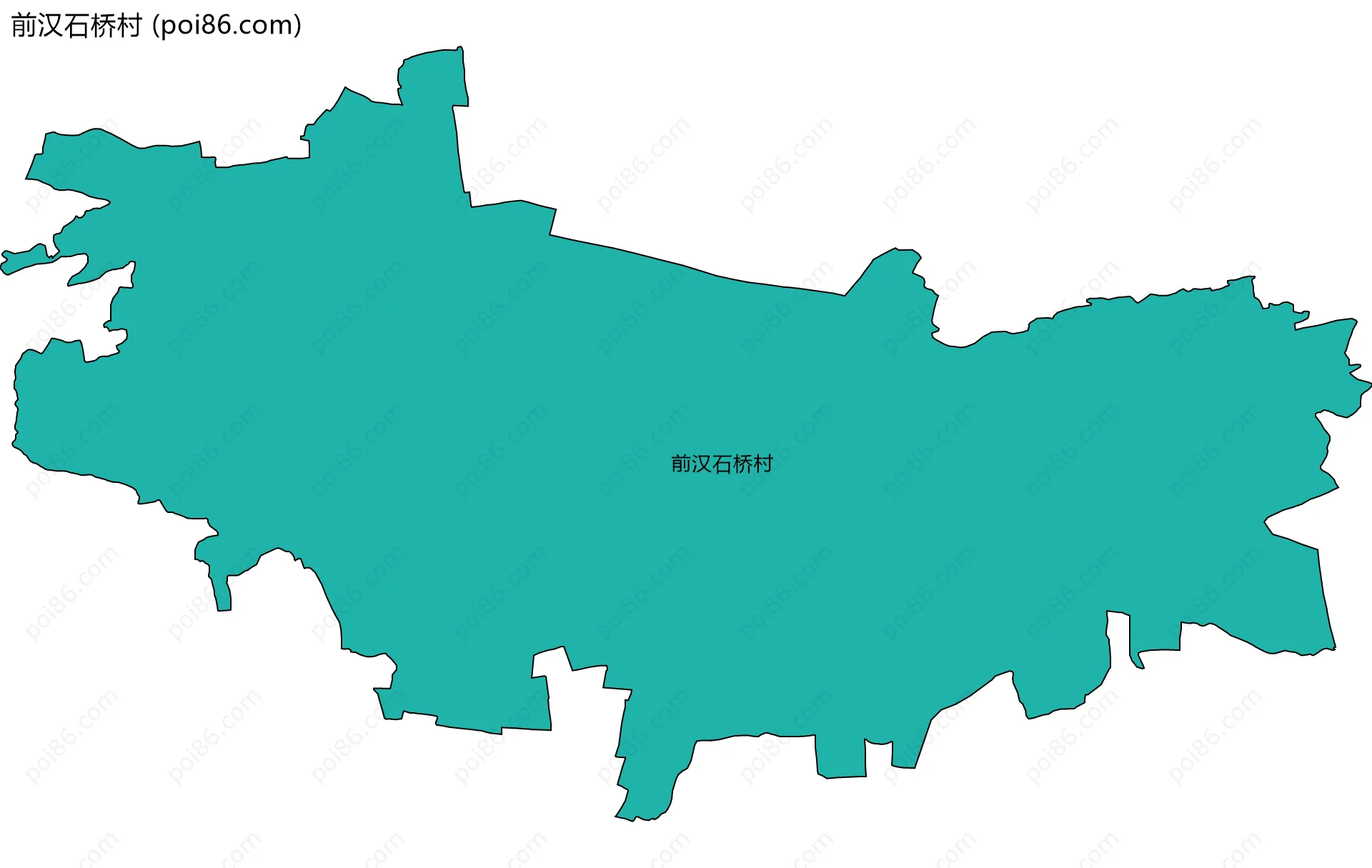前汉石桥村边界地图