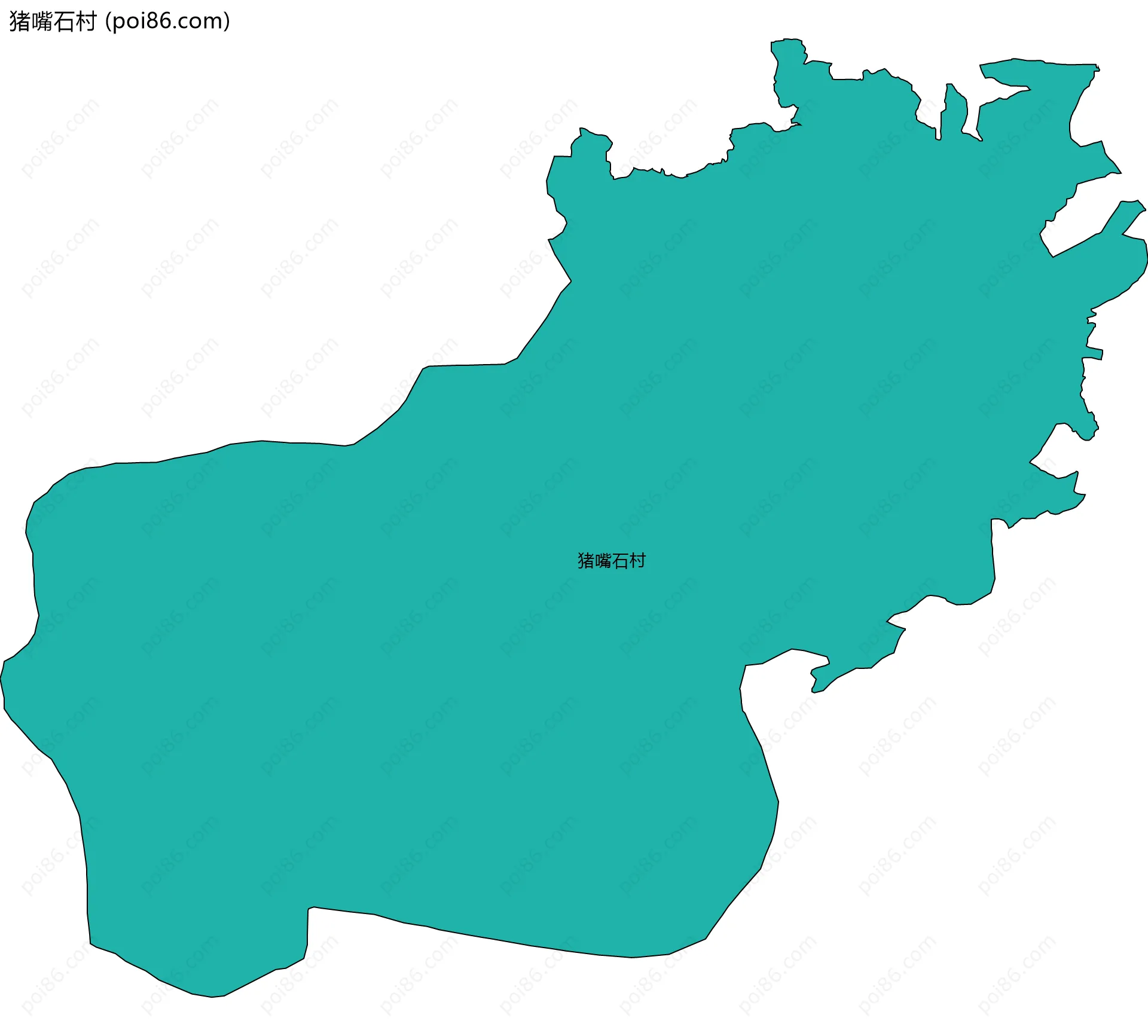 猪嘴石村边界地图