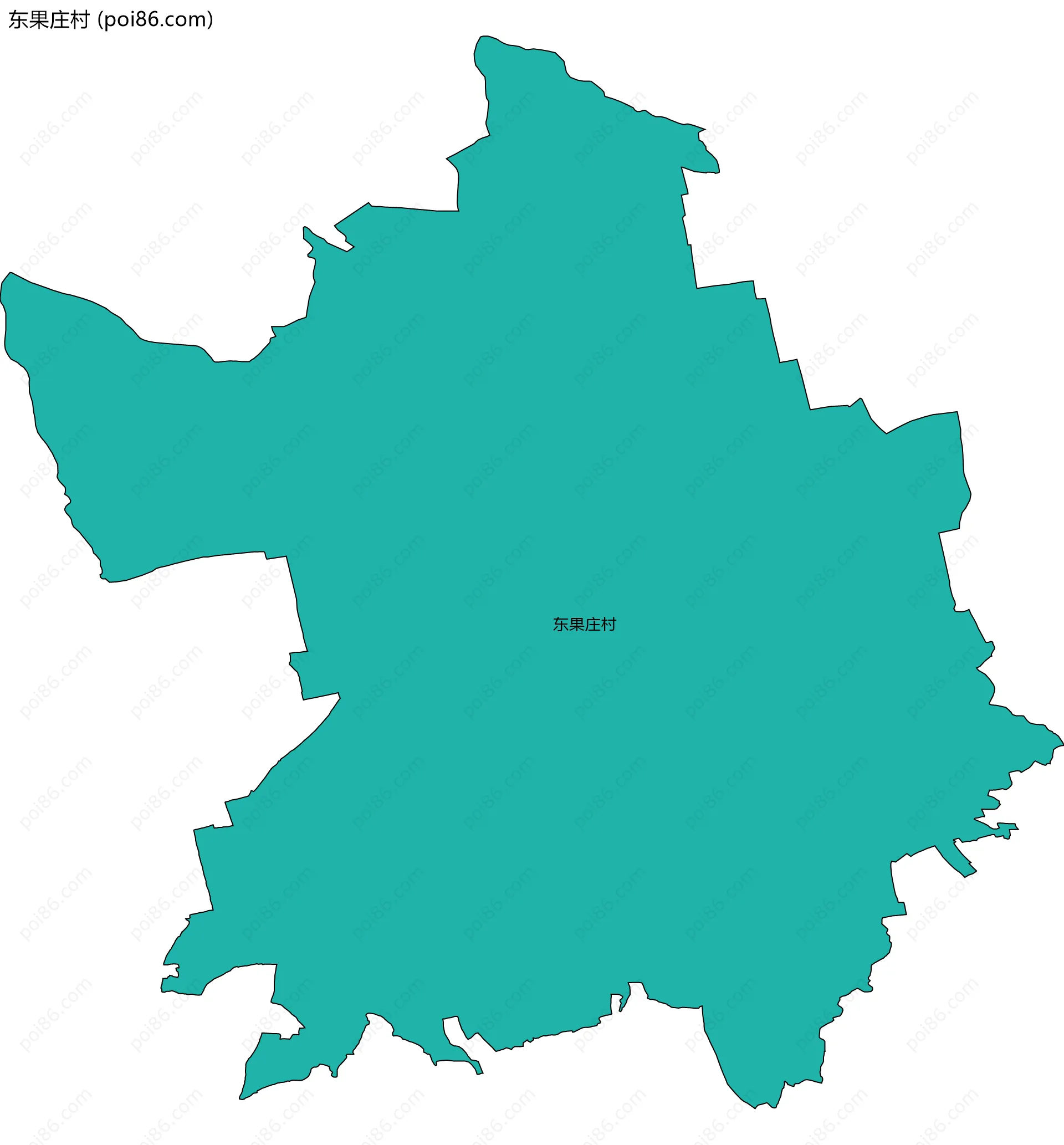 东果庄村边界地图