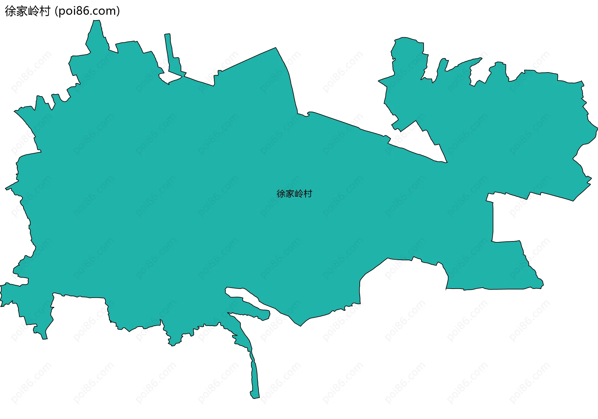 徐家岭村边界地图