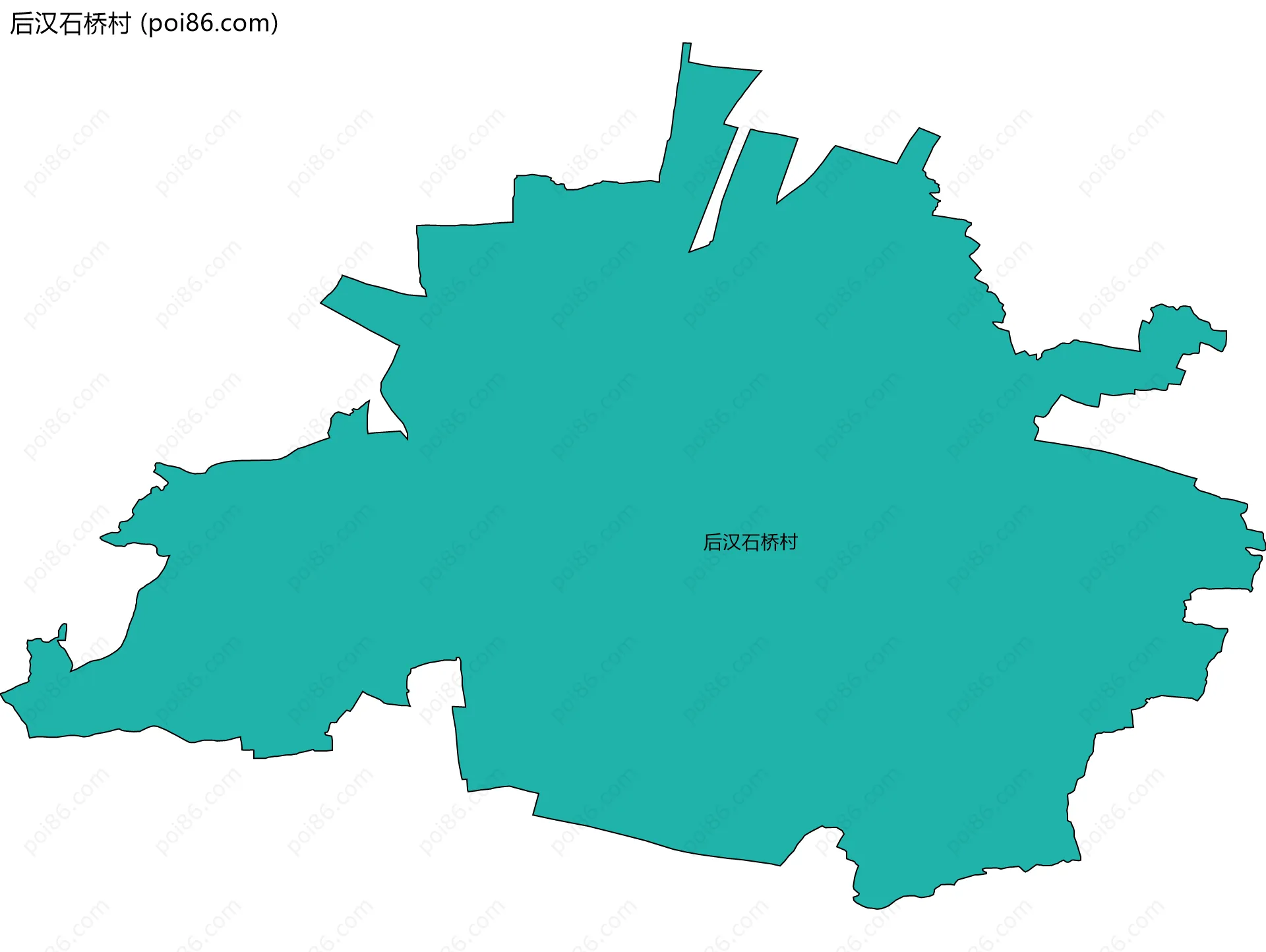 后汉石桥村边界地图
