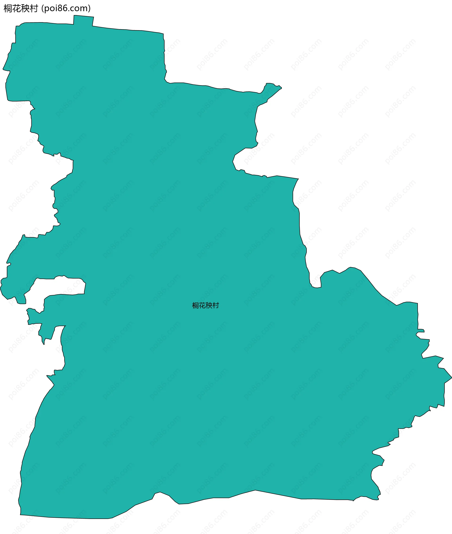 桐花秧村边界地图