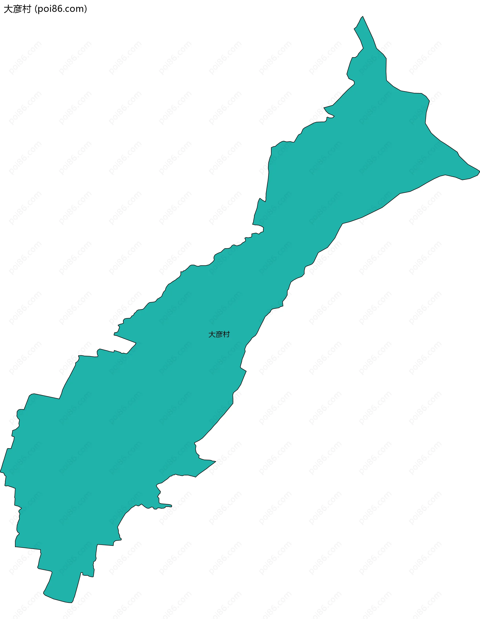 大彦村边界地图