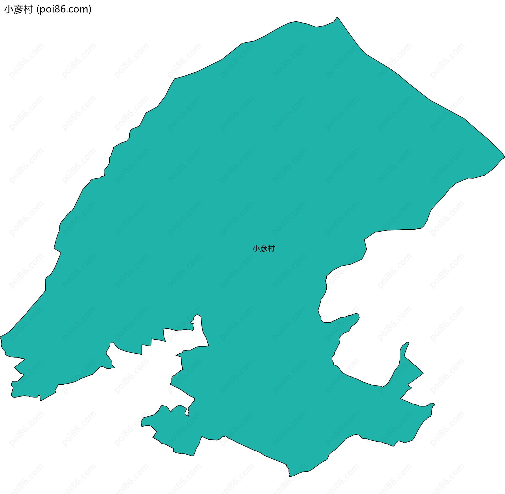 小彦村边界地图