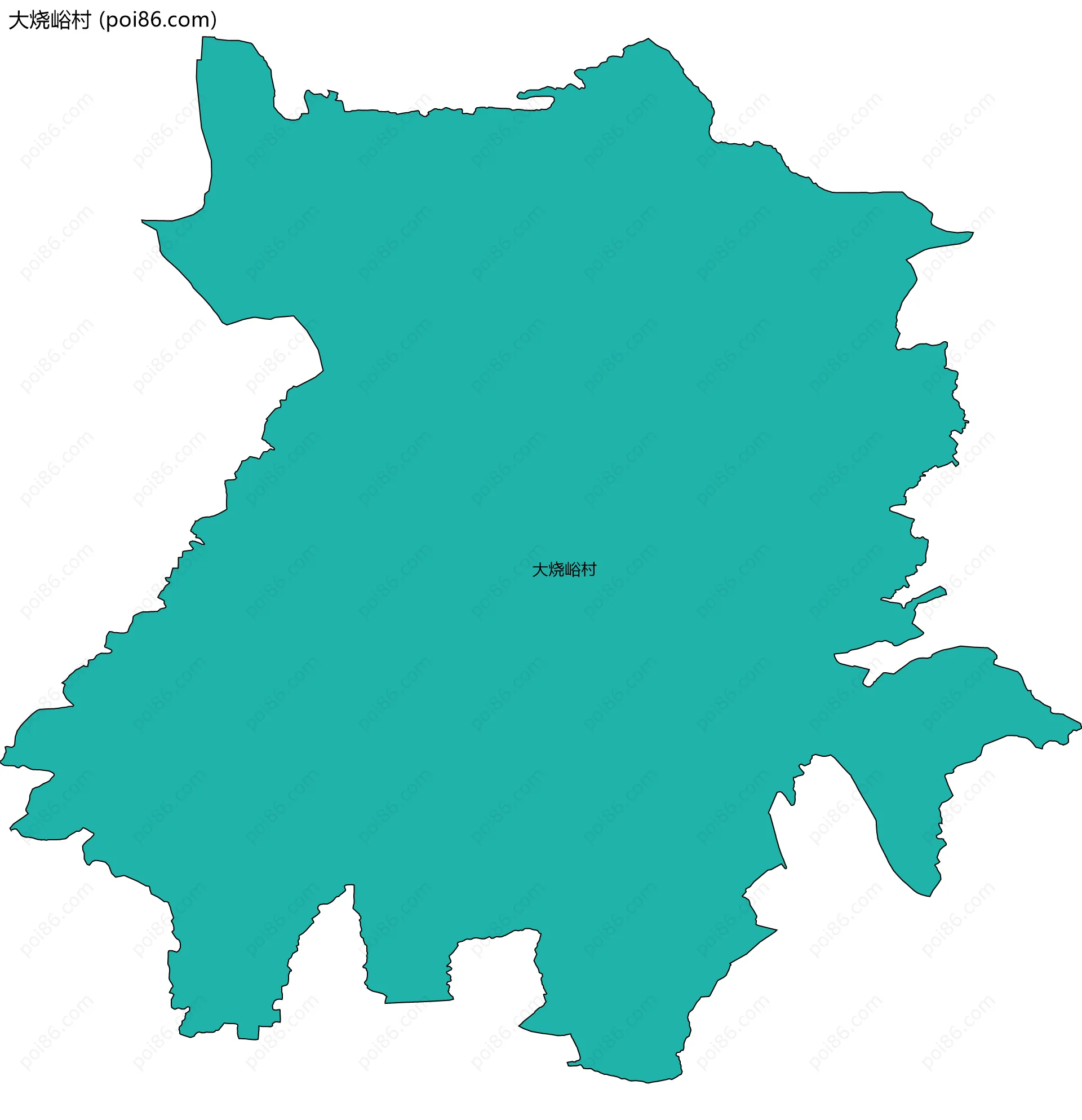 大烧峪村边界地图