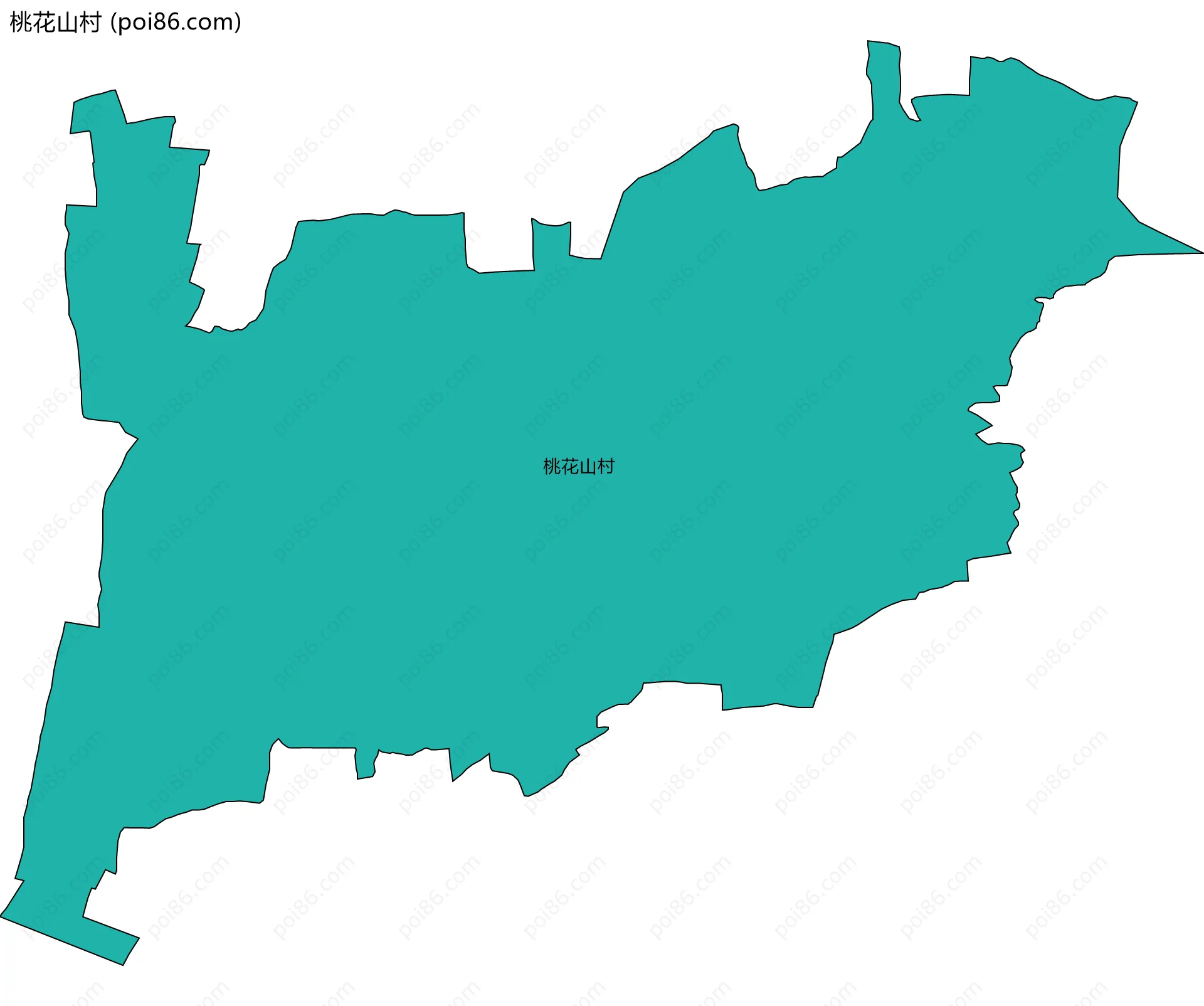 桃花山村边界地图