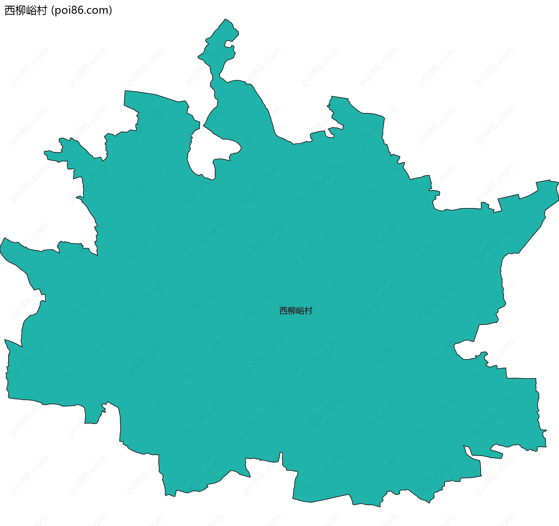 西柳峪村边界地图