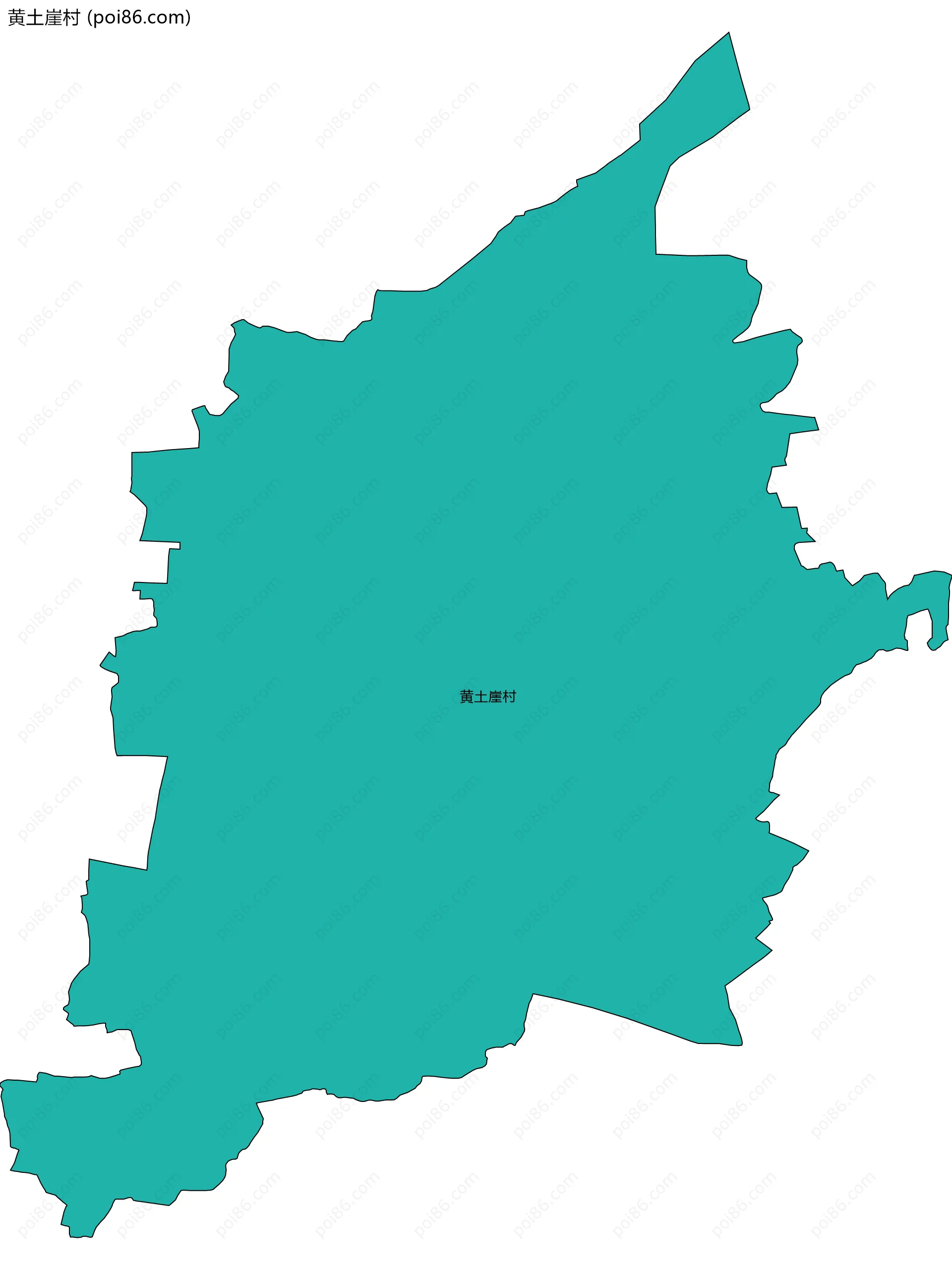 黄土崖村边界地图