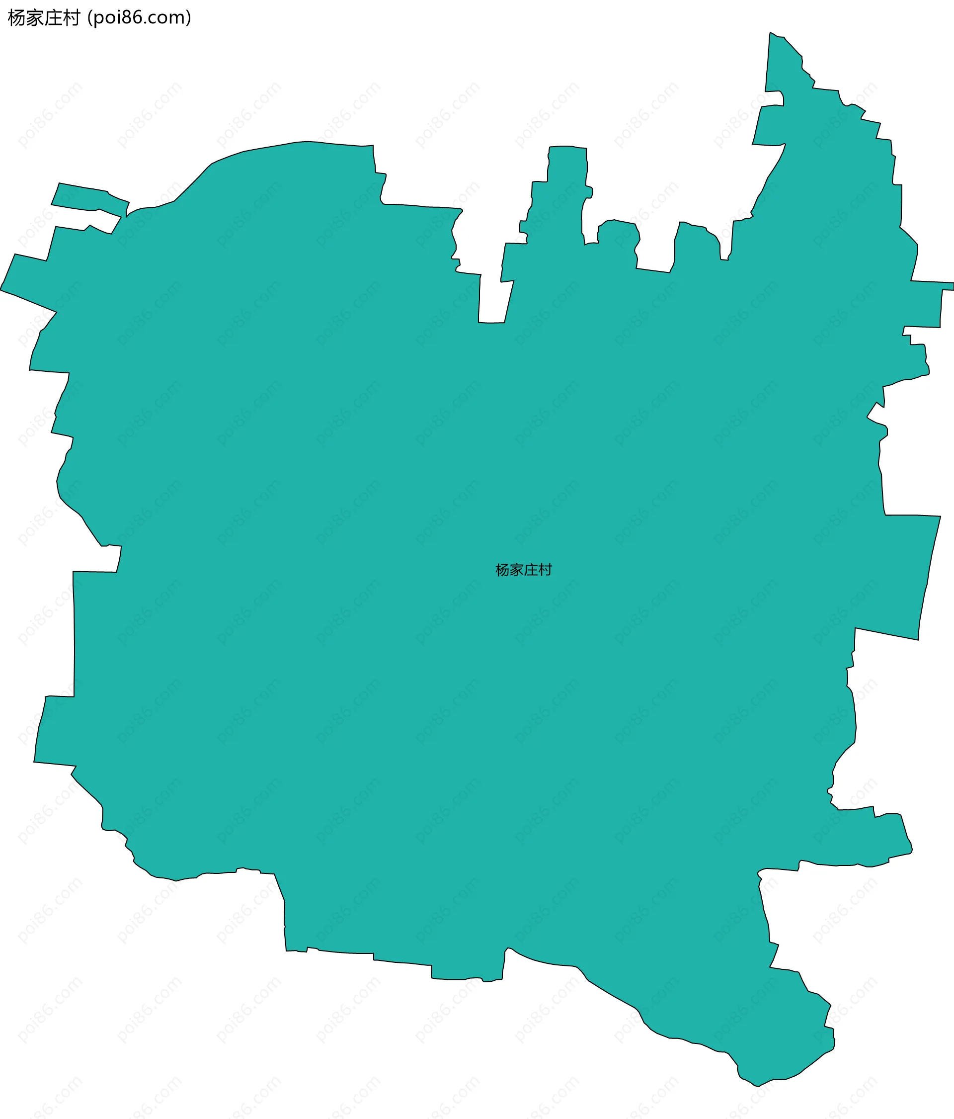 杨家庄村边界地图