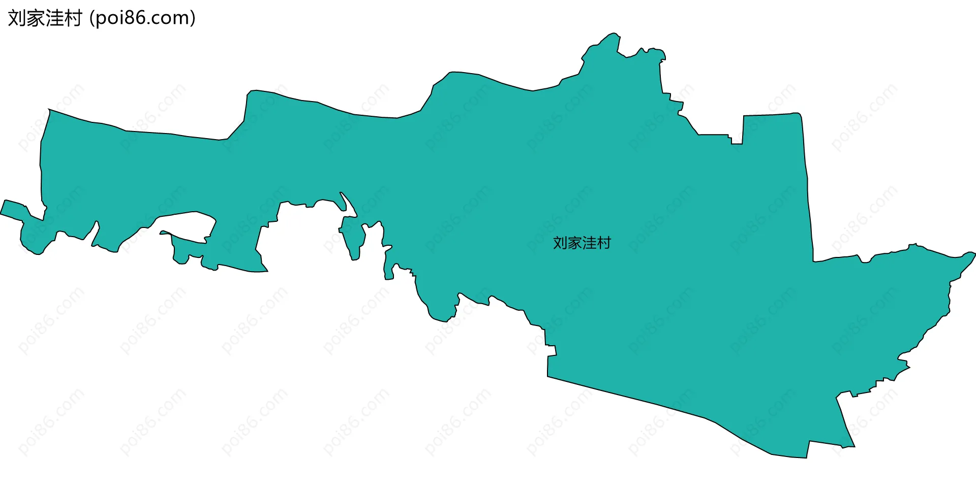 刘家洼村边界地图