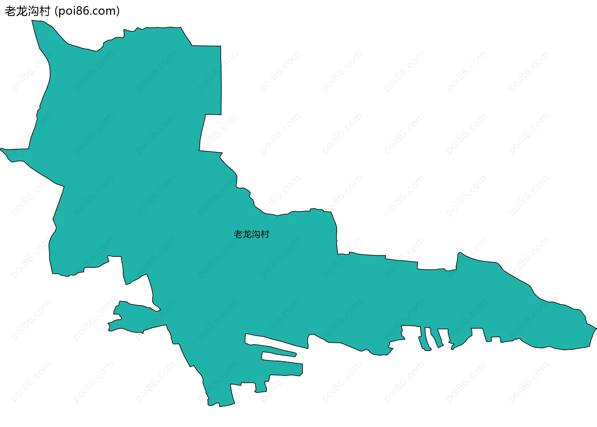 老龙沟村边界地图